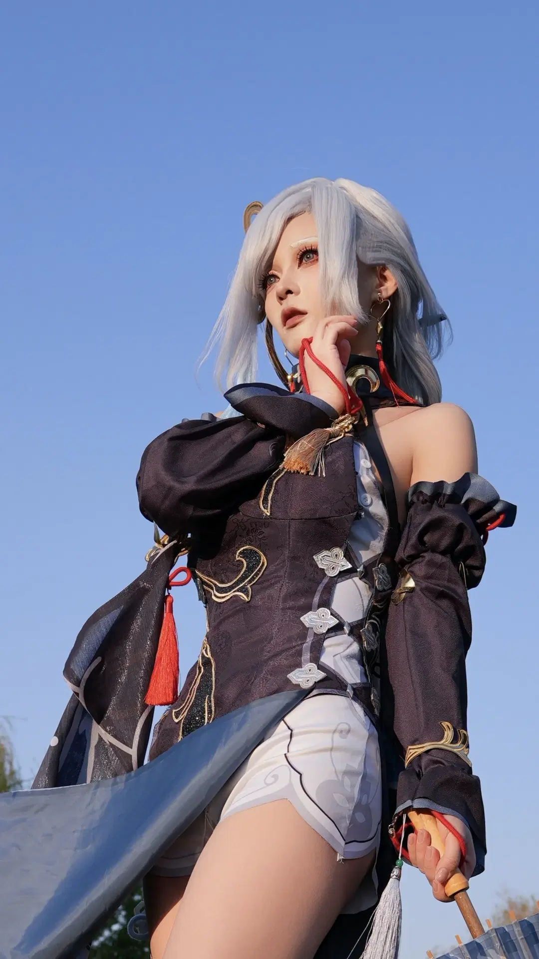 【申鹤cos】原神角色外景拍摄，夕阳下的孤傲与飘逸 - 小筱不点 - 第4张