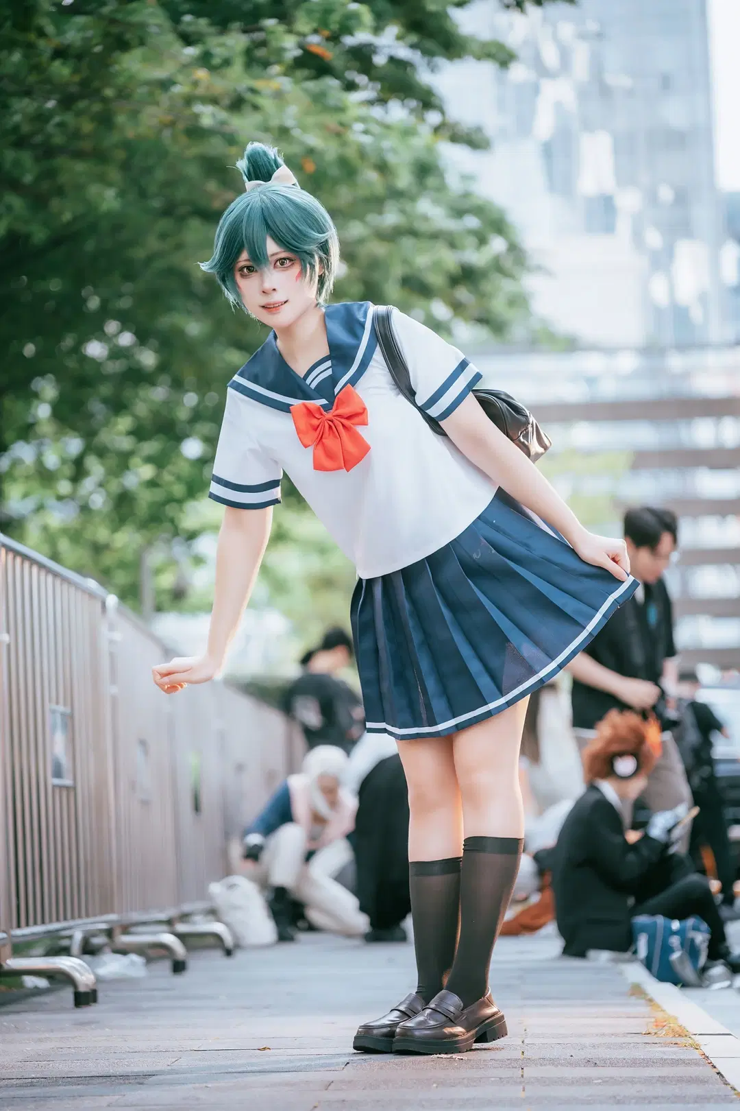 オーバーウォッチ, 広州蛍火虫アニメエキスポ, 日系JK, キリコ コスプレ, 黒ストッキング