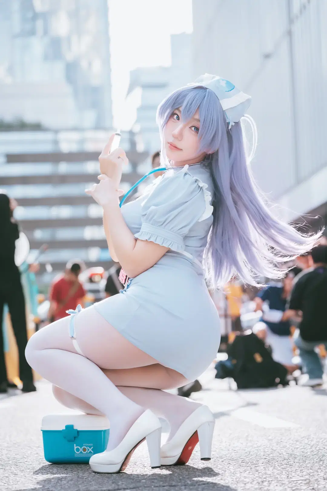 コスプレ, アズールレーン, 白ストッキング, 広州蛍火虫アニメエキスポ, ニュージャージーコスプレ