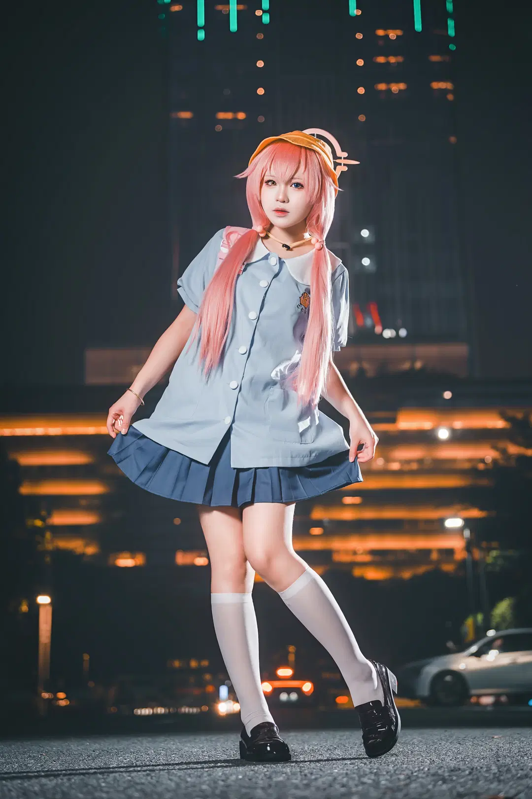 ブルーアーカイブ, 小鳥遊ホシノ コスプレ, 広州蛍火虫アニメエキスポ, 白ストッキング, 幼稚園限定