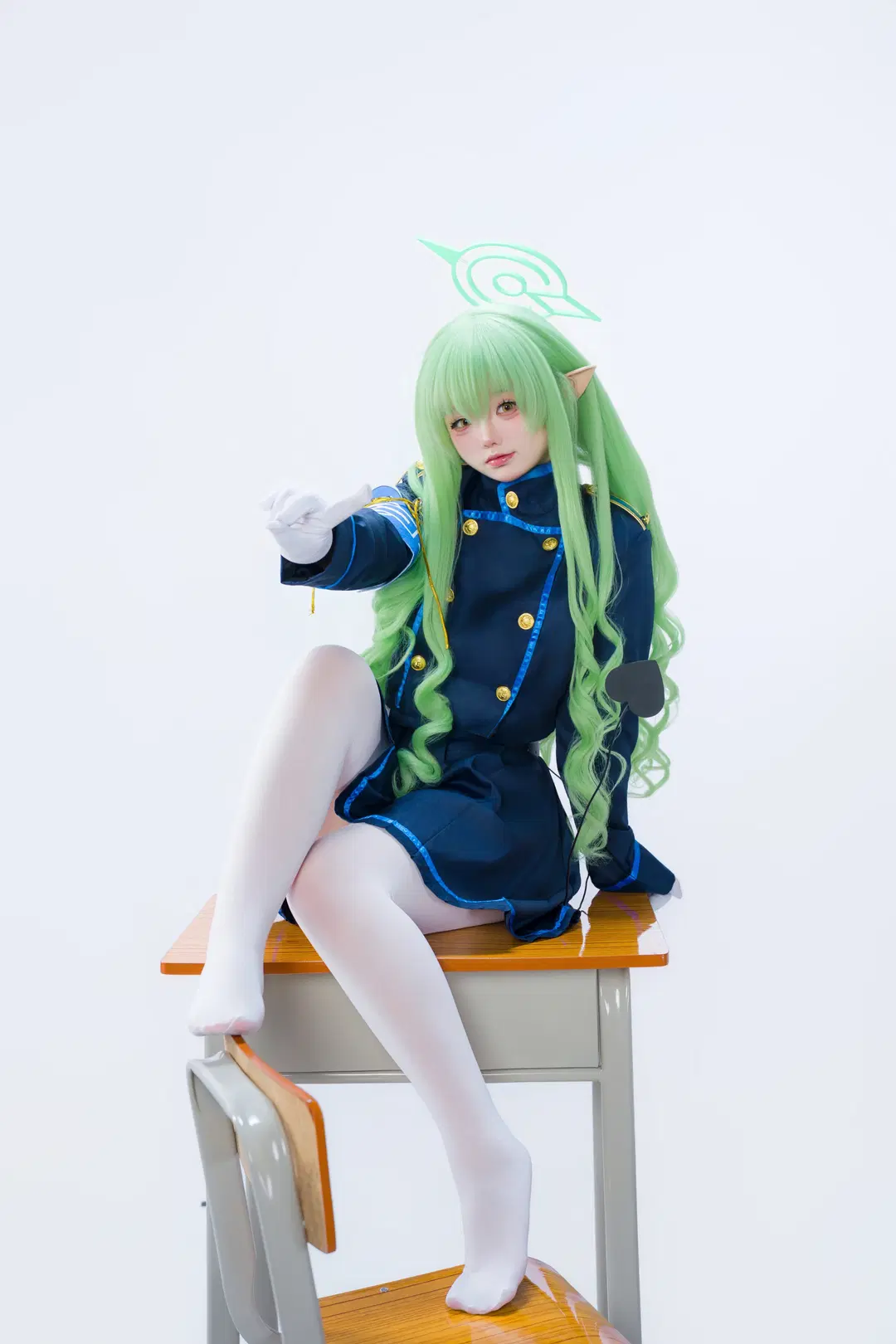 Blue Archive, 2D Vision Project, White stockings, Tachibana Nozomi cosplay, Tachibana Hikari cosplay