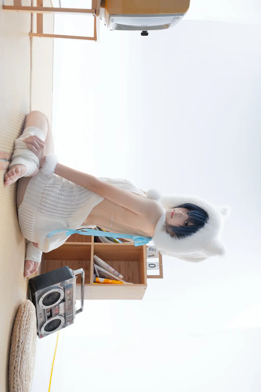 [Misaki cosplay] Blue Archive sweater look, wanna watch TV together, meow? by 小白不小新_（常驻深圳开单中） - Image 2