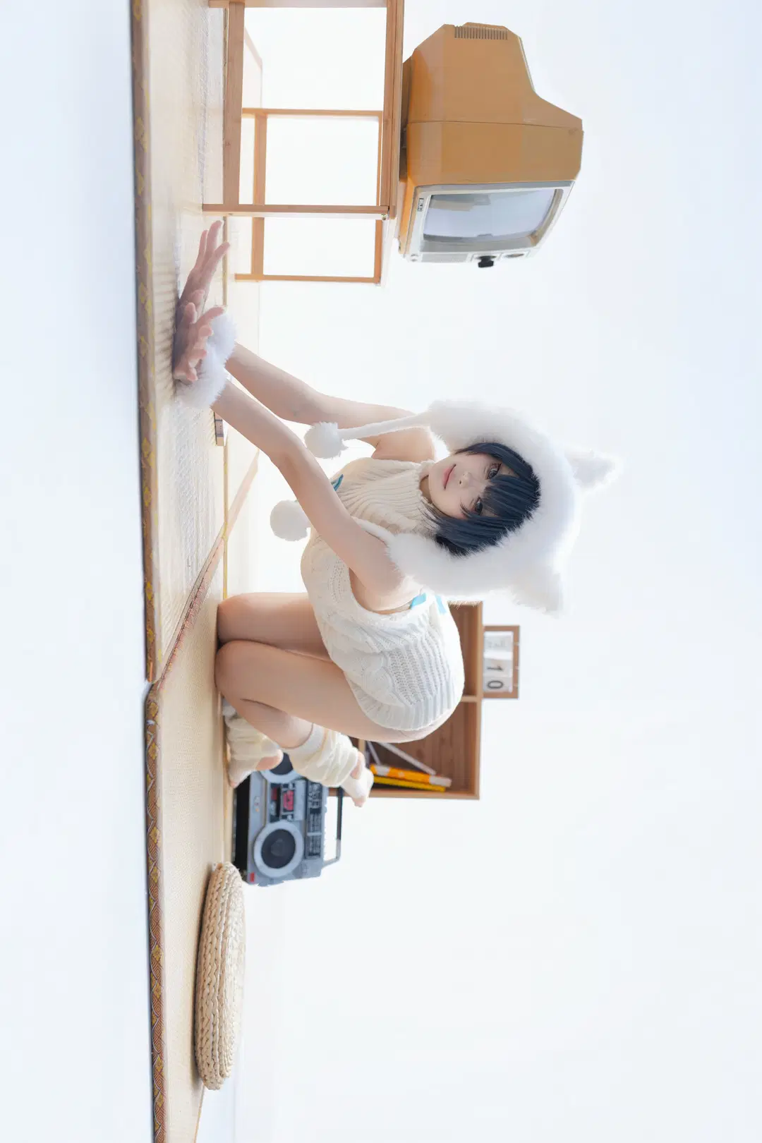[Misaki cosplay] Blue Archive sweater look, wanna watch TV together, meow? by 小白不小新_（常驻深圳开单中） - Image 3