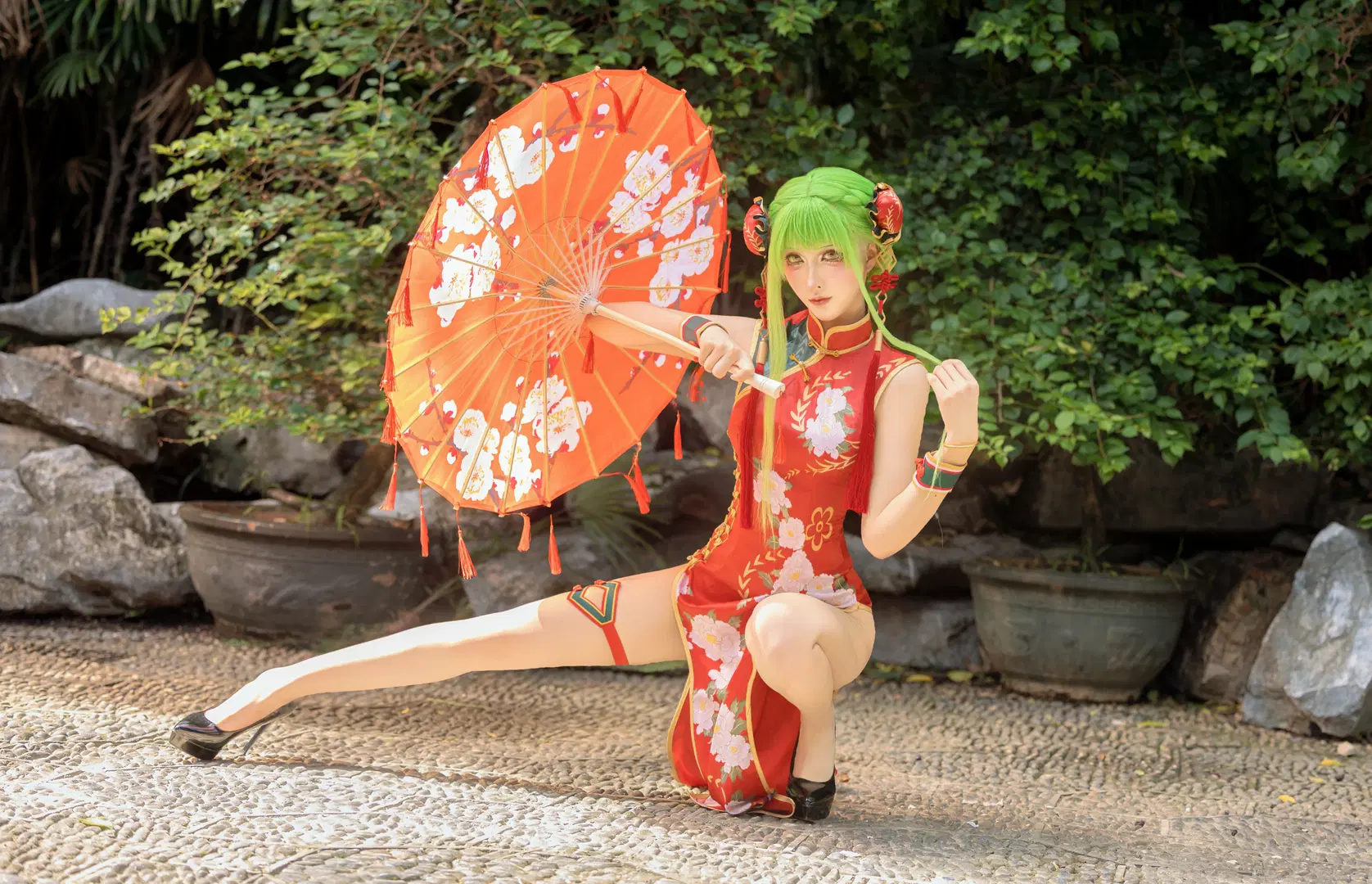 チャイナドレス コスプレ, 中華娘, 油紙の傘, CCcos, コードギアス 反逆のルルーシュ