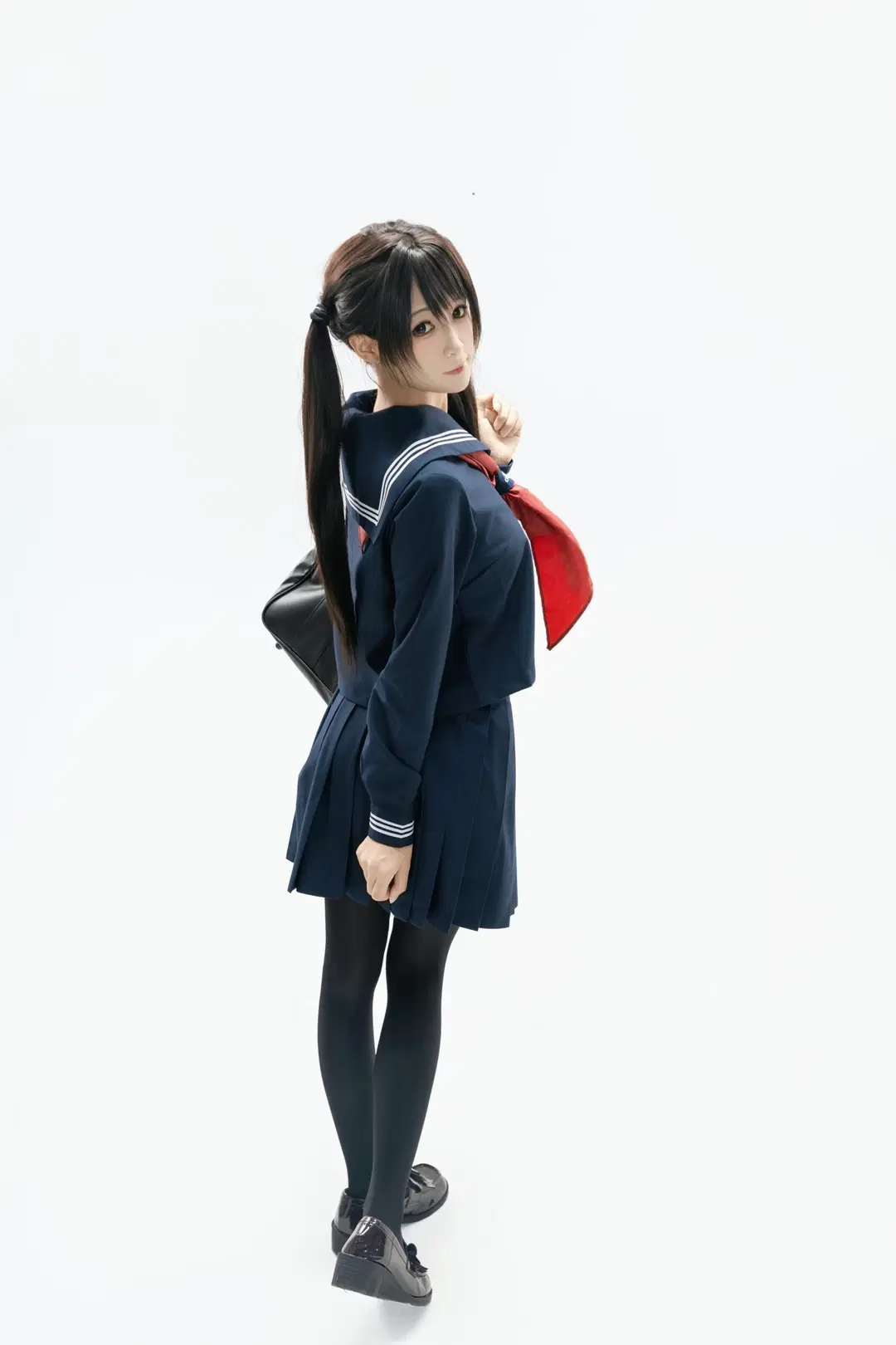双马尾JK制服写真，白棚定格日系女高日常 - 小白不小新_（常驻深圳开单中） - 第2张