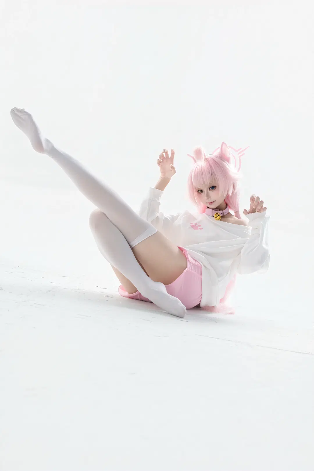 蔚蓝档案, 小鸟游星野cos, 白丝, 同人产粮节, 猫耳娘