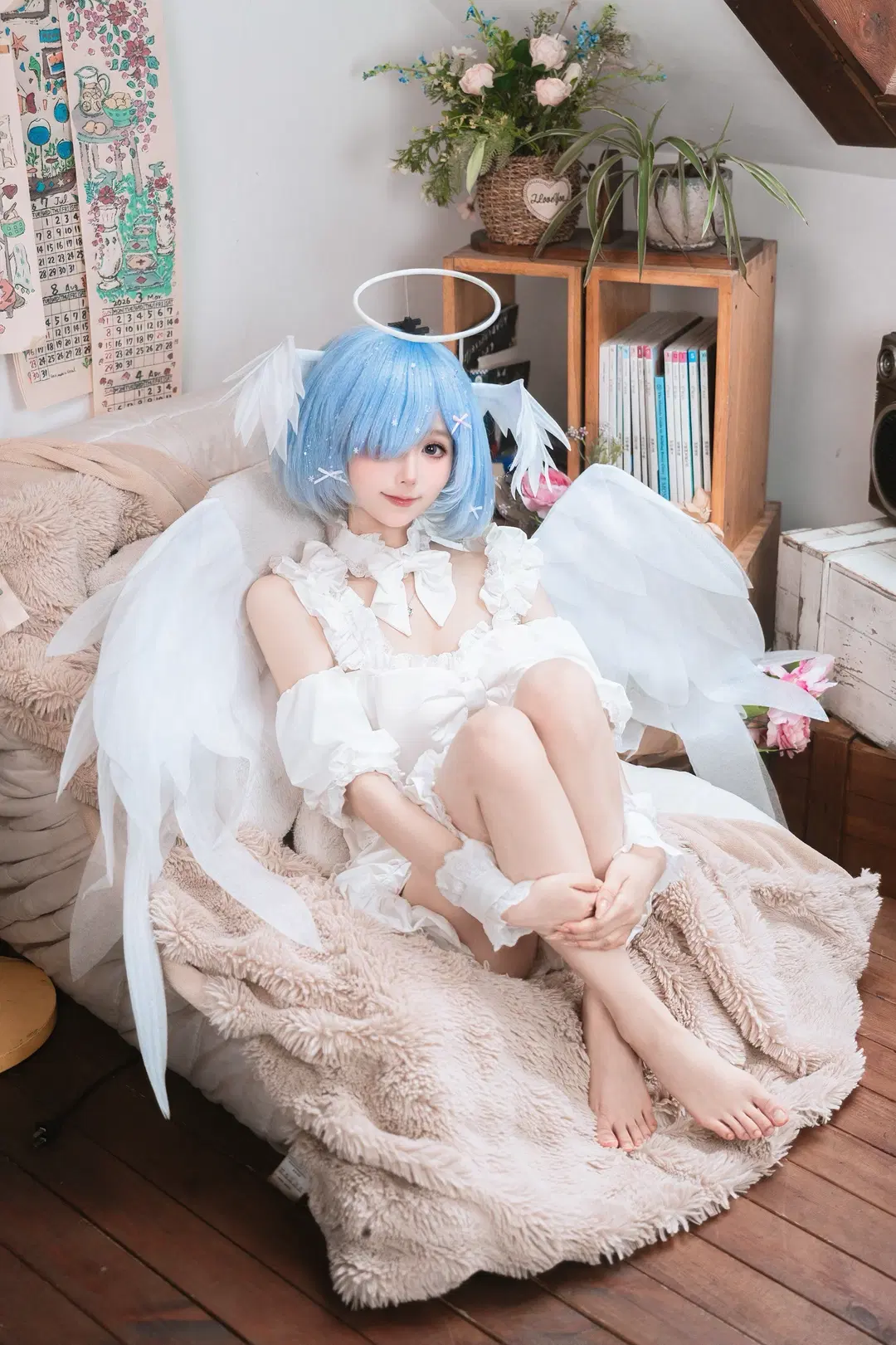 【レム コスプレ】『Re:ゼロから始める異世界生活』最速現像に挑む天使レム - 锁泪丶 - 3枚目