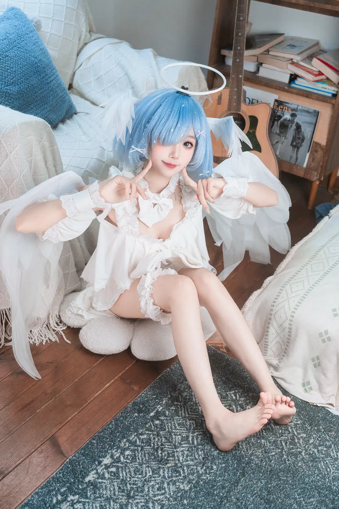 【レム コスプレ】『Re:ゼロから始める異世界生活』最速現像に挑む天使レム - 锁泪丶 - 4枚目