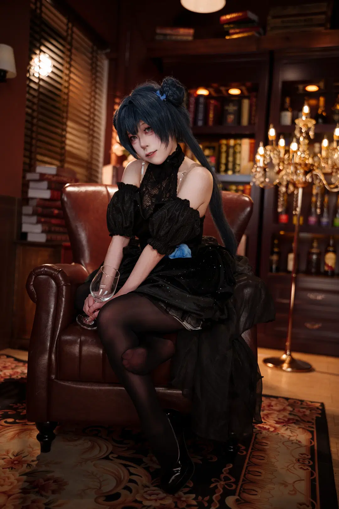 Ryuge Kisaki cosplay: Blue Archive 5th Anniversary Gown in Moody Wine Cellar Ambiance by 锁泪丶 - Image 4