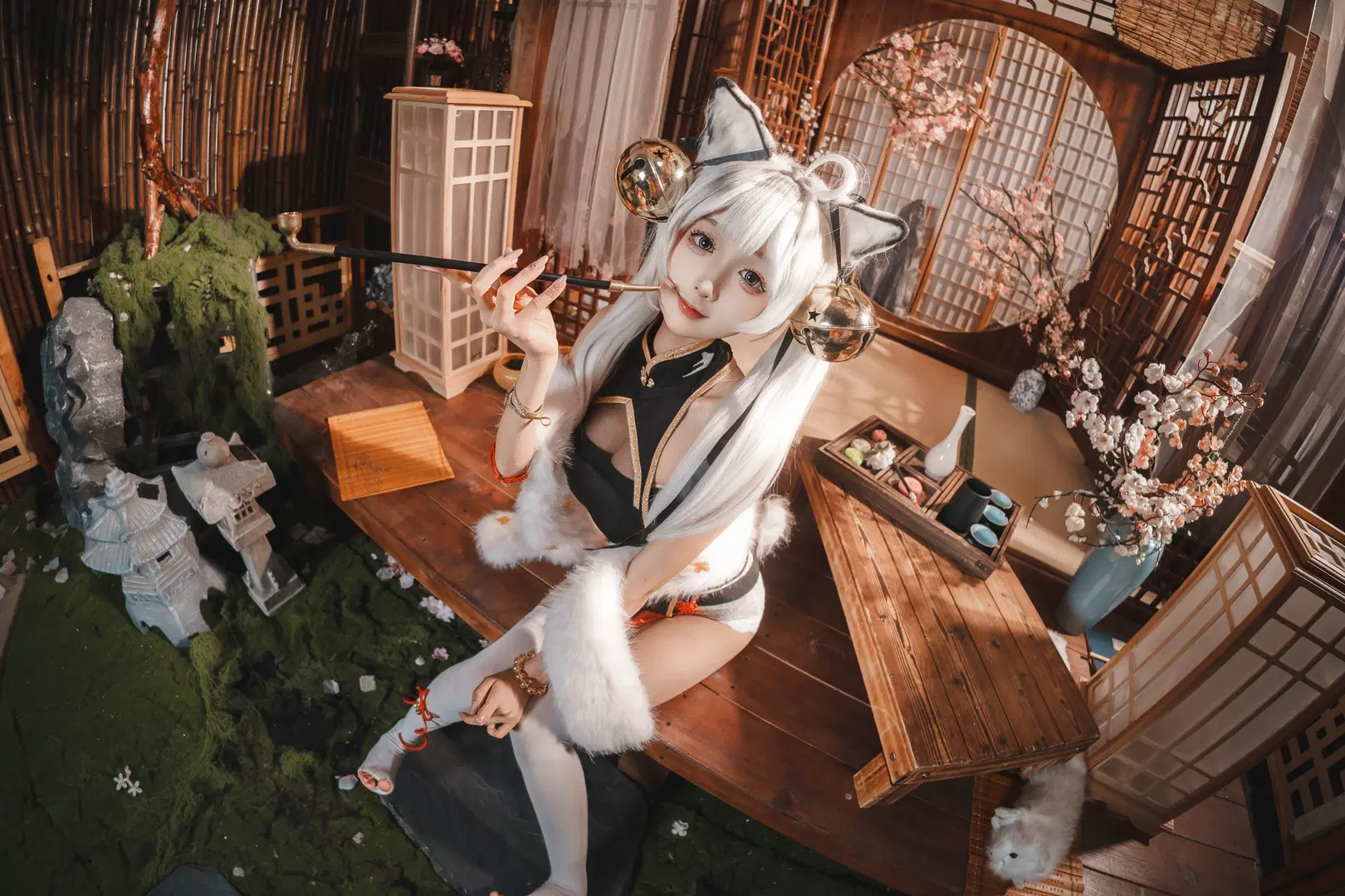 【白虎娘 コスプレ】小雨そぼ降る魚眼レンズ初体験記 - 锁泪丶 - 3枚目