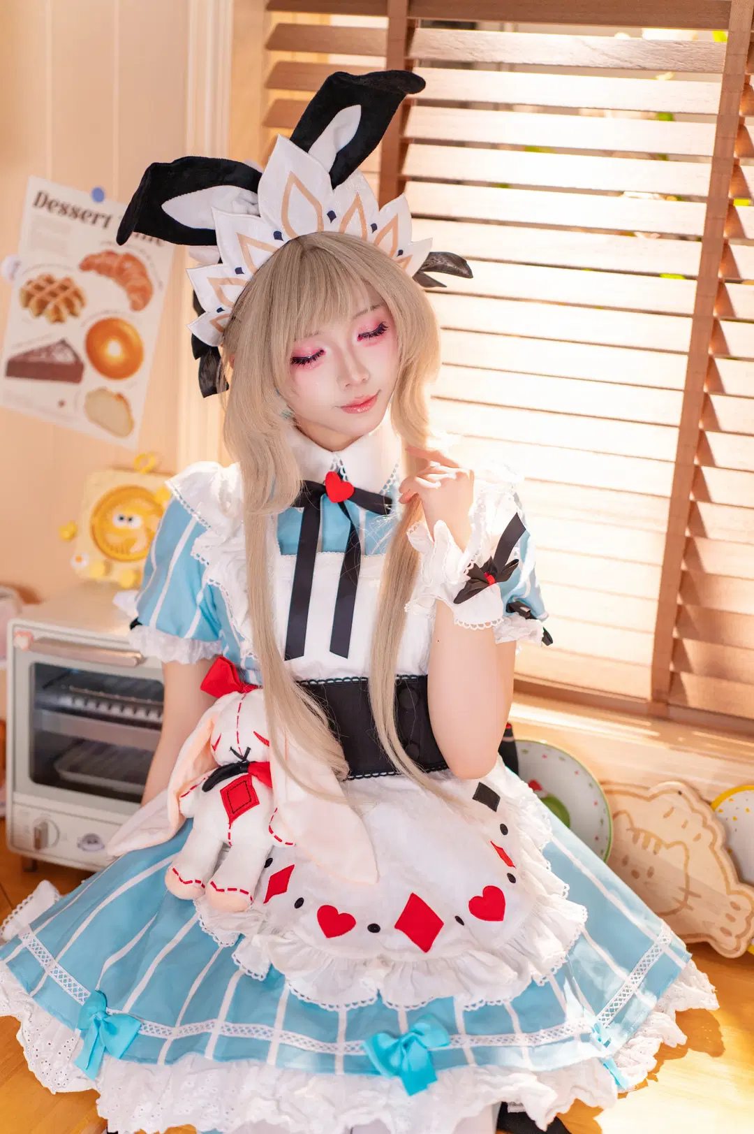 サンドローネ コスプレ, 原神, アリス コスプレ, 二次元コスプレ, 白ストッキング