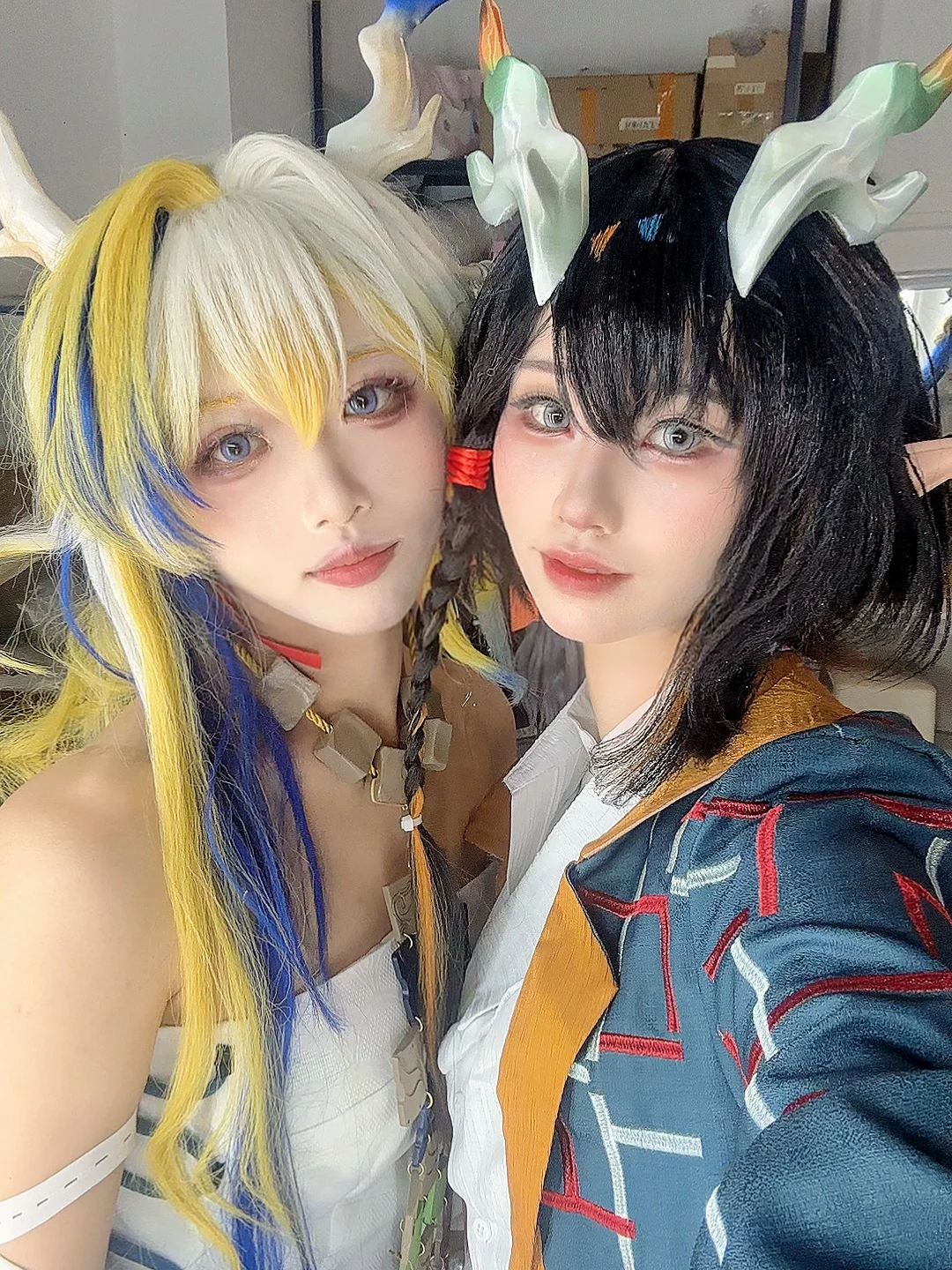 古风cosplay, 黍cos, 明日方舟, 颉cos, 姐妹合照 - 第1张