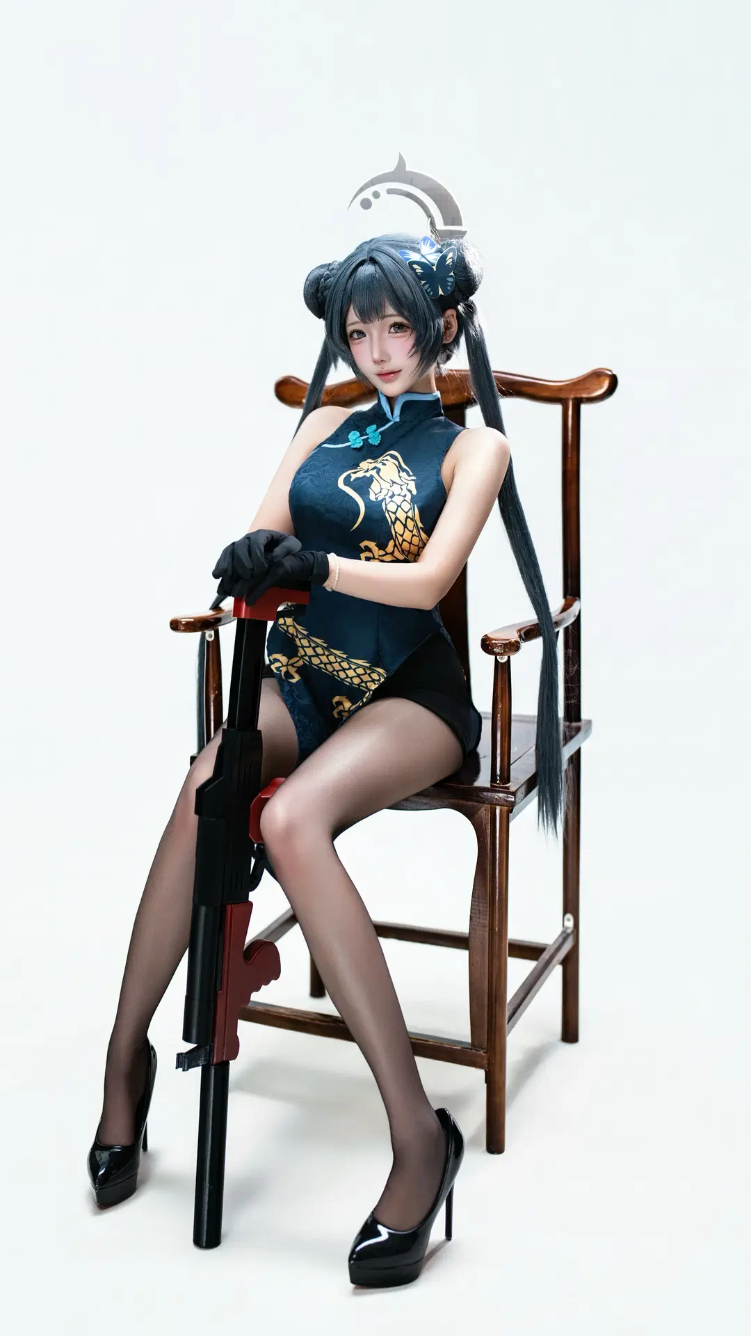 [Misaki cosplay] Blue Archive Kisaki Qipao Styling Studio Shoot Showcase by L同学不好好努力 - Image 2