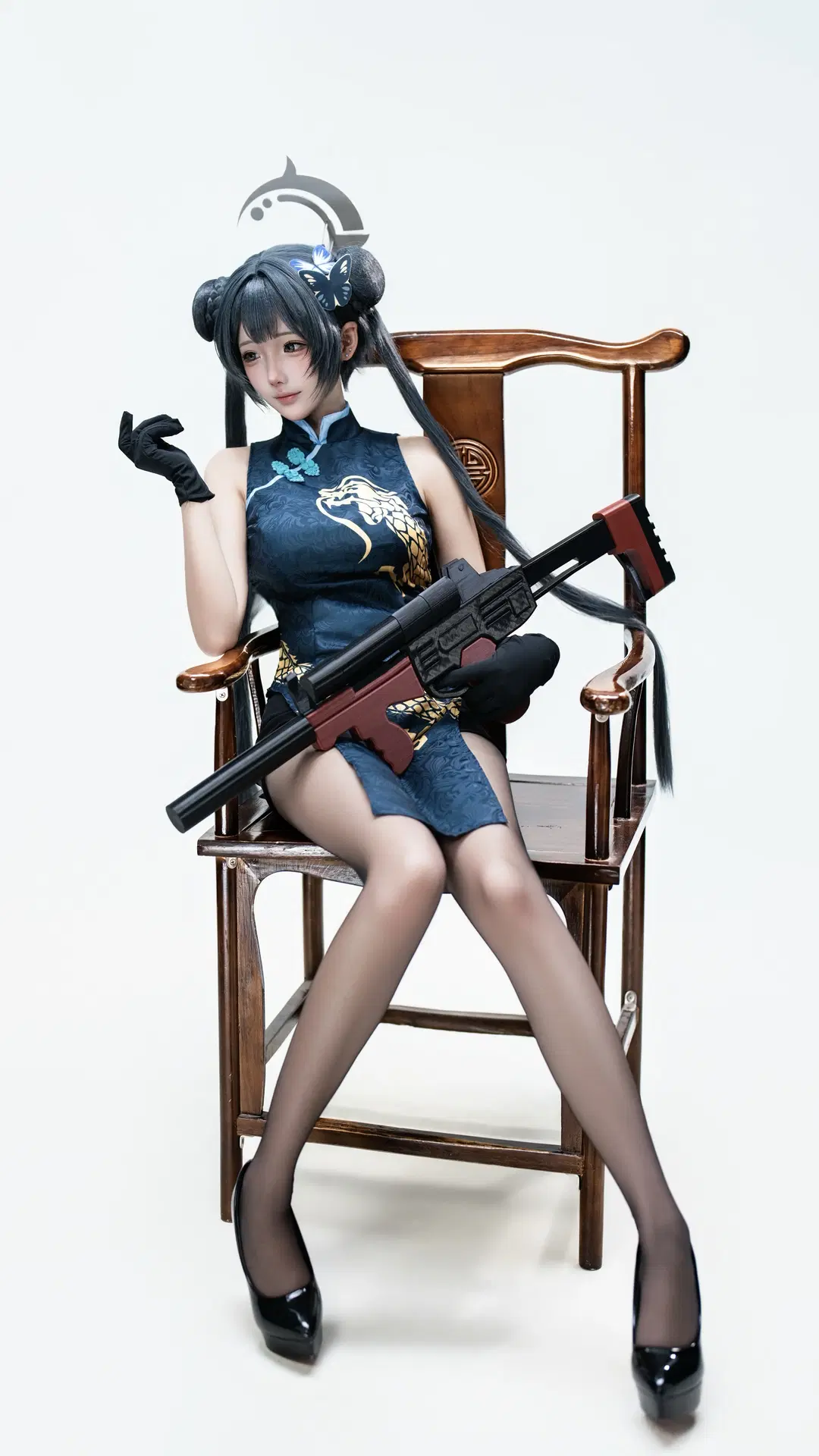[Misaki cosplay] Blue Archive Kisaki Qipao Styling Studio Shoot Showcase by L同学不好好努力 - Image 5