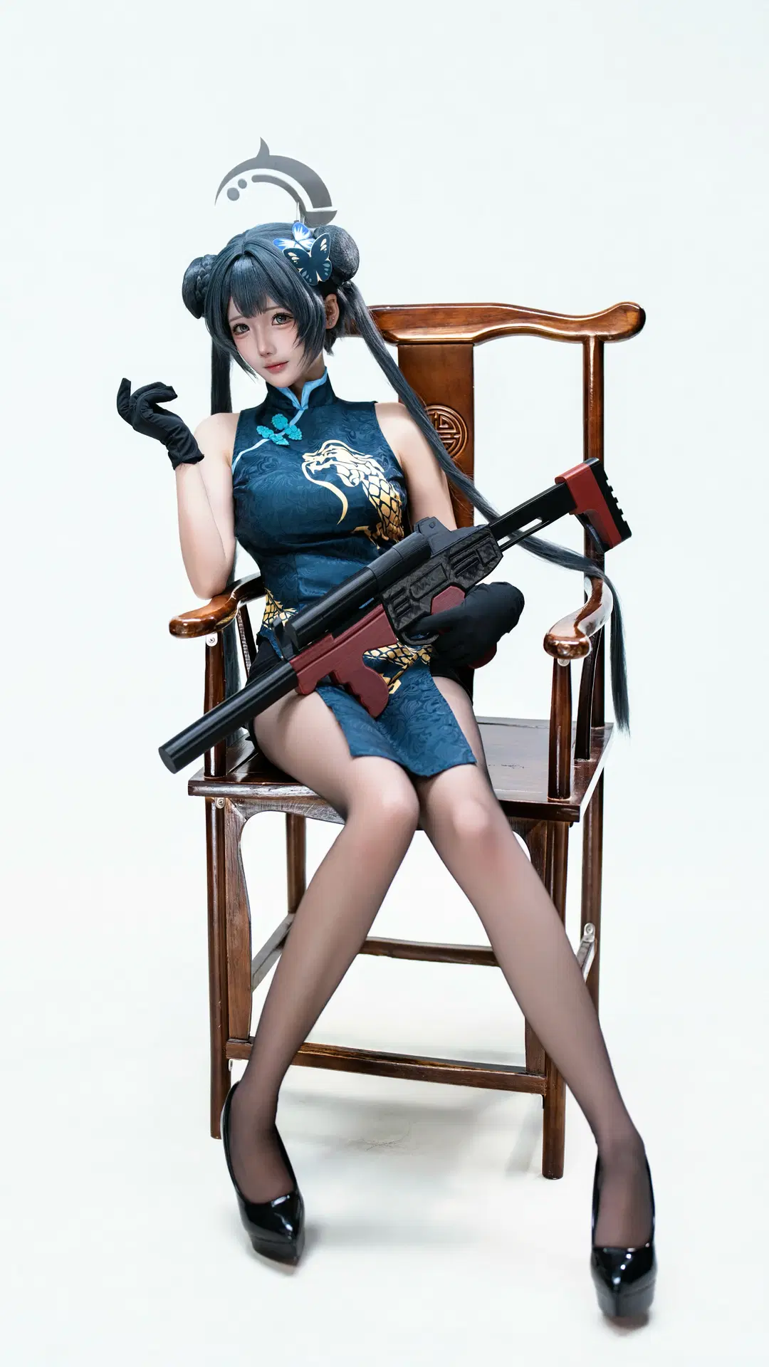 [Misaki cosplay] Blue Archive Kisaki Qipao Styling Studio Shoot Showcase by L同学不好好努力 - Image 6