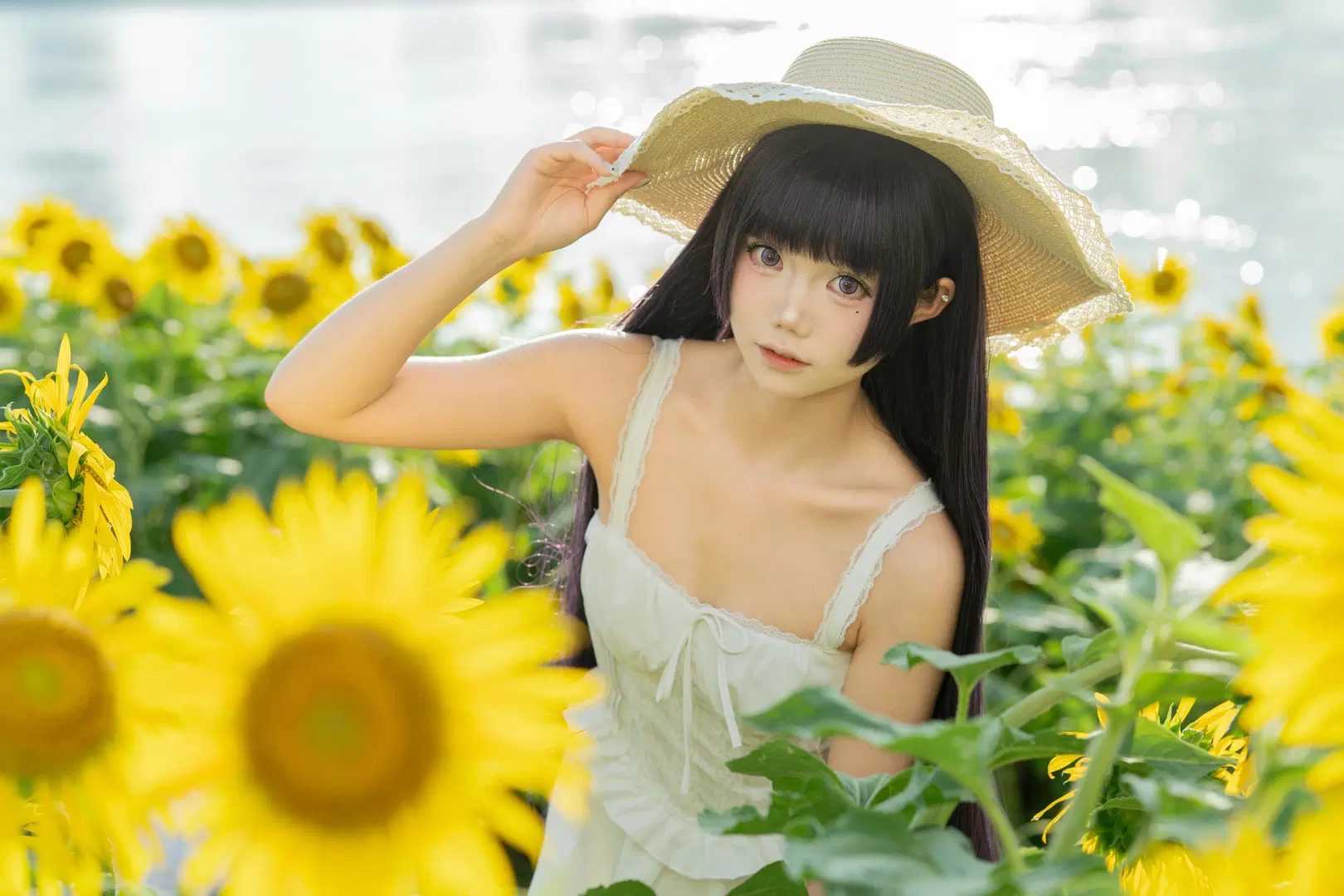 【五更瑠璃 コスプレ】『俺の妹がこんなに可愛いわけがない』黒猫のヒマワリ畑ポートレート - L同学不好好努力 - 4枚目