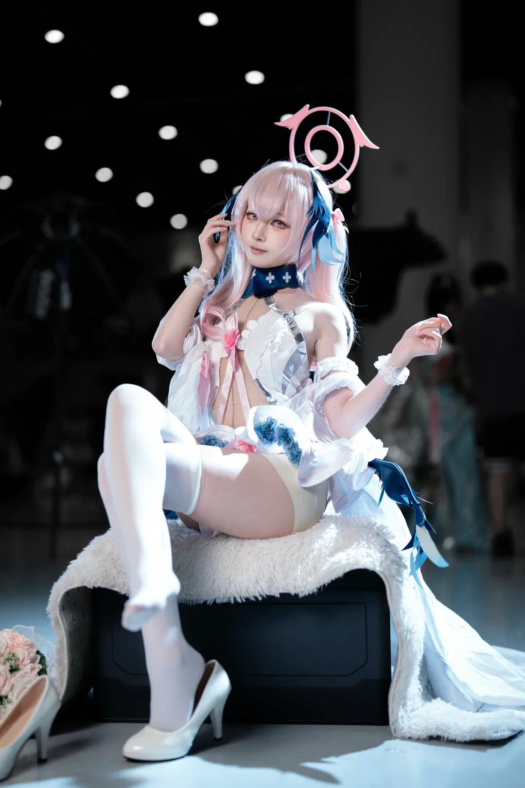 蔚蓝档案, 漫展场照, 下江小春cos, 花嫁cos, 丝袜