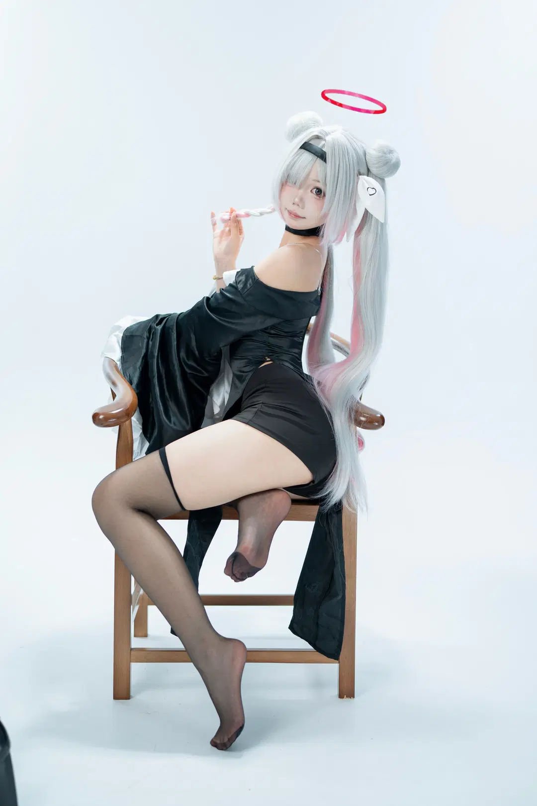 二次元摄影, 蔚蓝档案, 普拉娜cos, 小僵尸, 黑丝袜