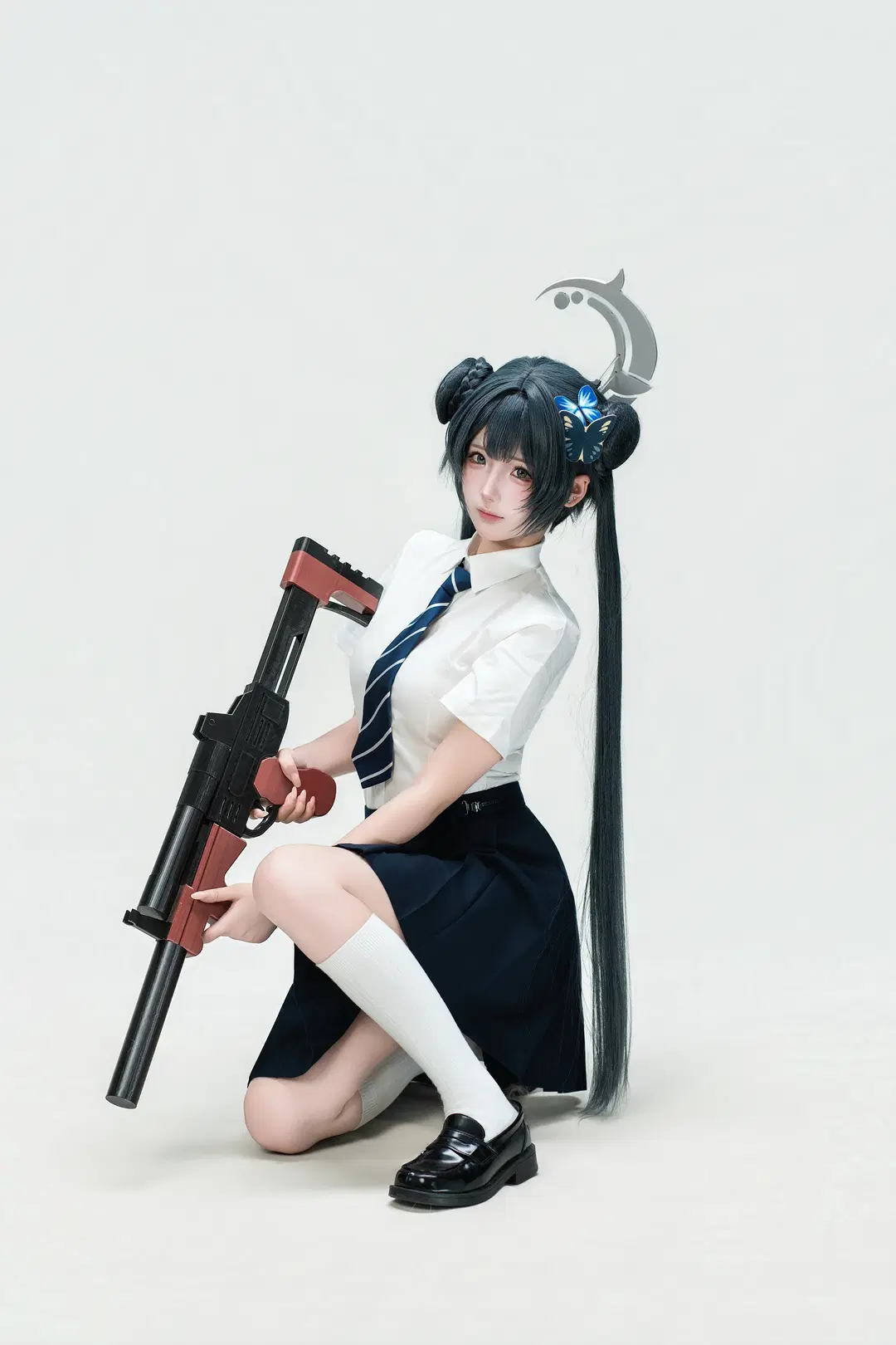 蔚蓝档案, 妃咲cos, jk制服, 白丝袜, ba
