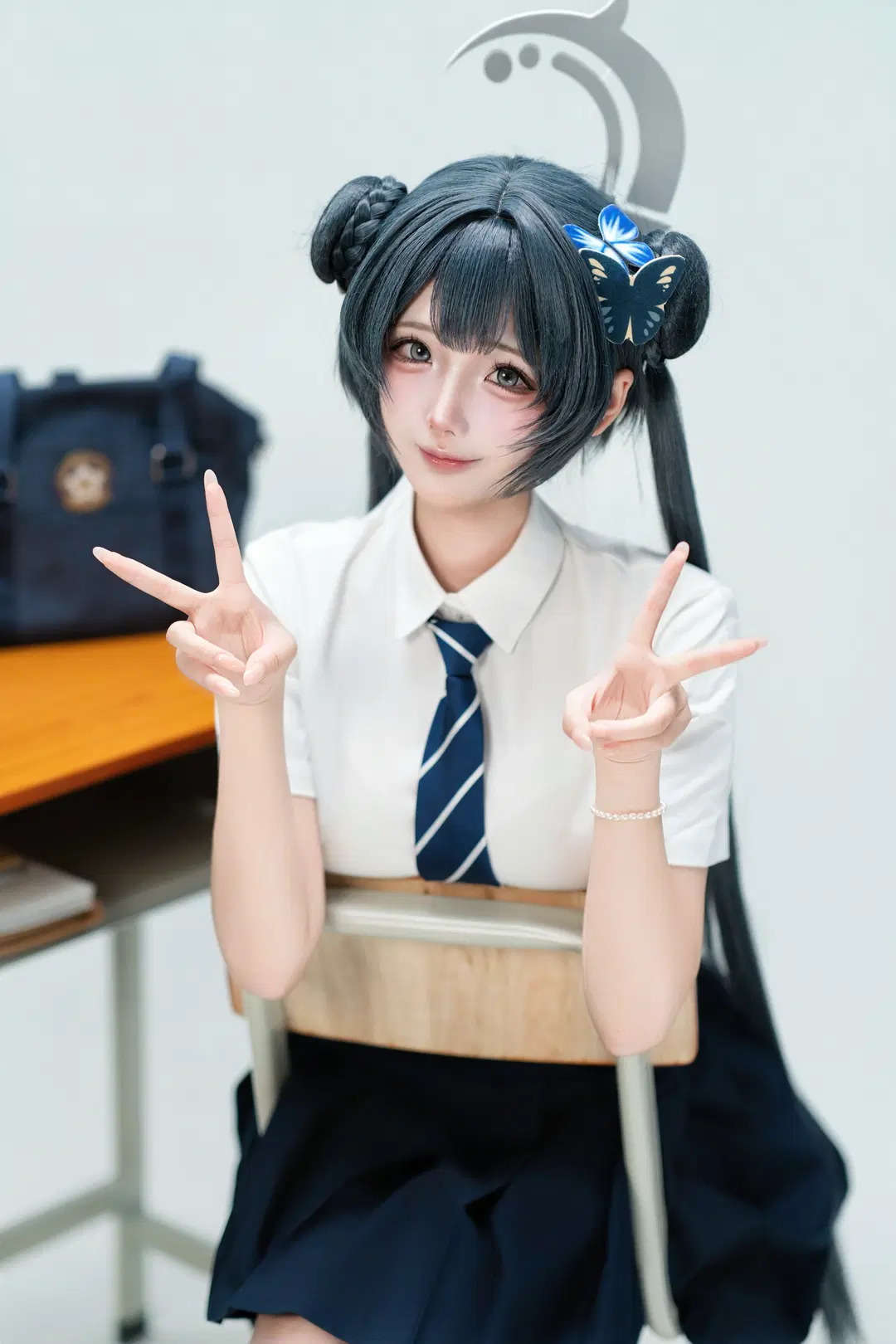 【龙华妃咲cos】蔚蓝档案JK制服造型正片 - L同学不好好努力 - 第2张