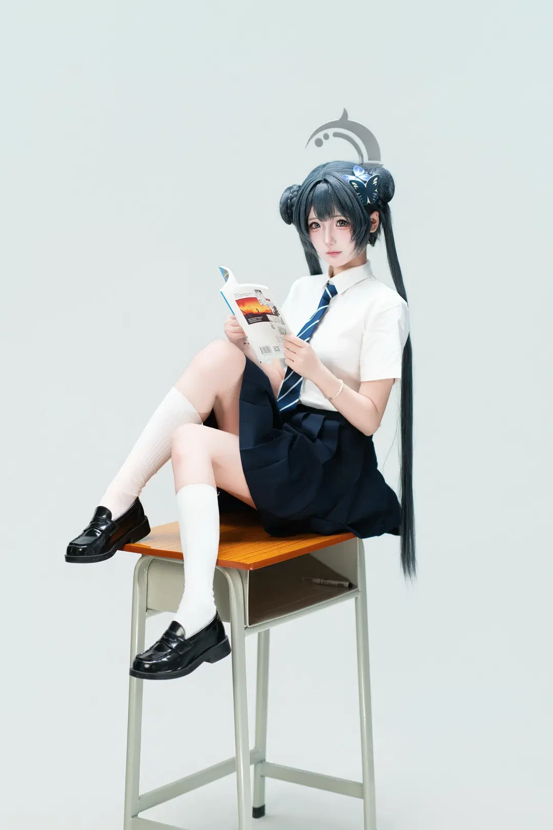 【龙华妃咲cos】蔚蓝档案JK制服造型正片 - L同学不好好努力 - 第3张