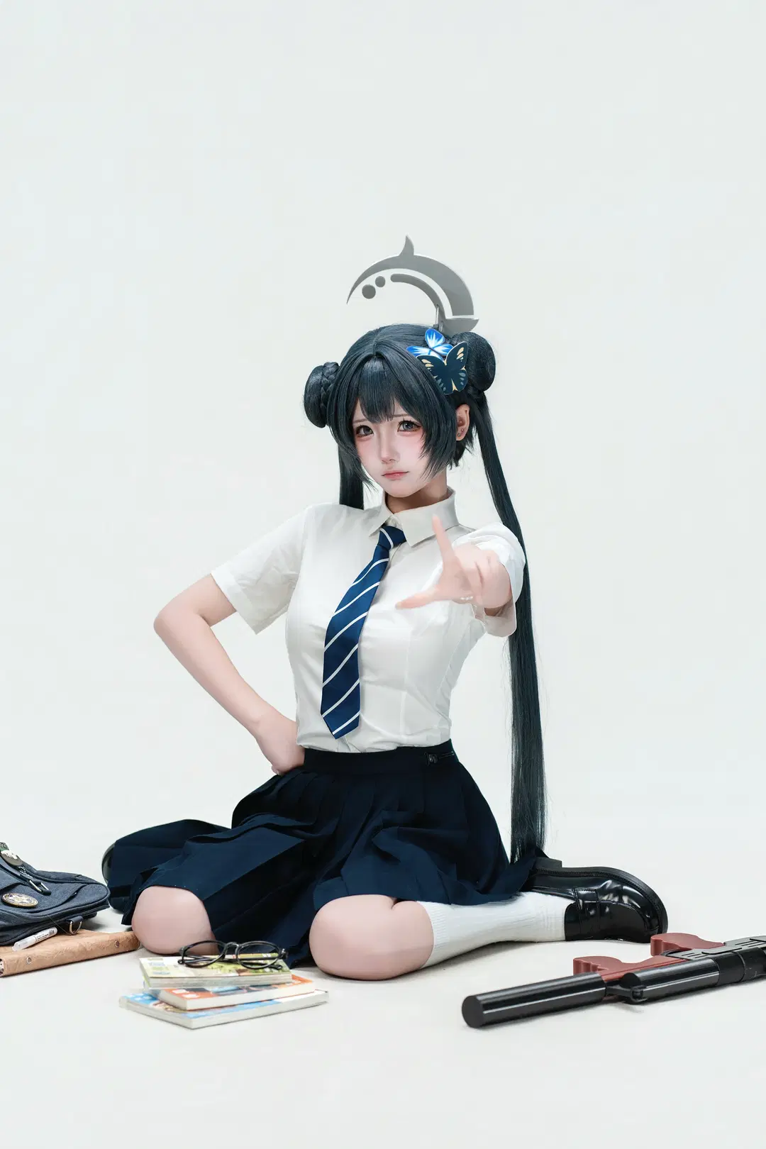 【龙华妃咲cos】蔚蓝档案JK制服造型正片 - L同学不好好努力 - 第4张