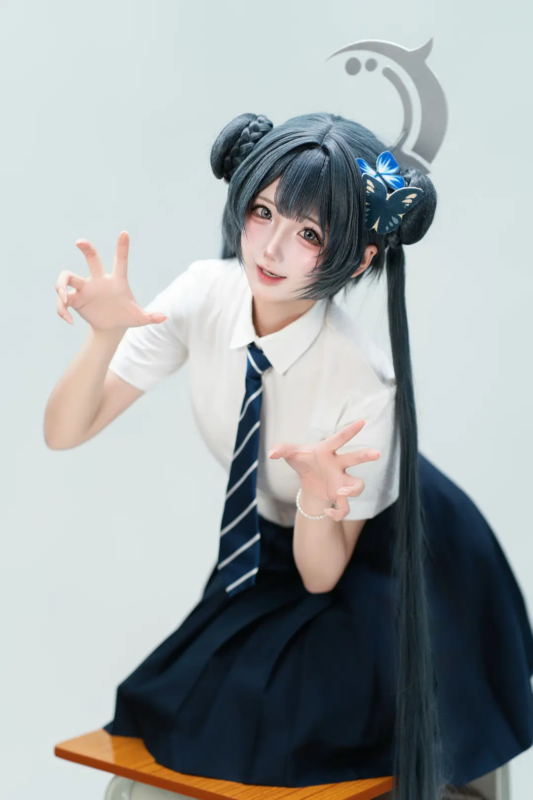 【龙华妃咲cos】蔚蓝档案JK制服造型正片 - L同学不好好努力 - 第6张
