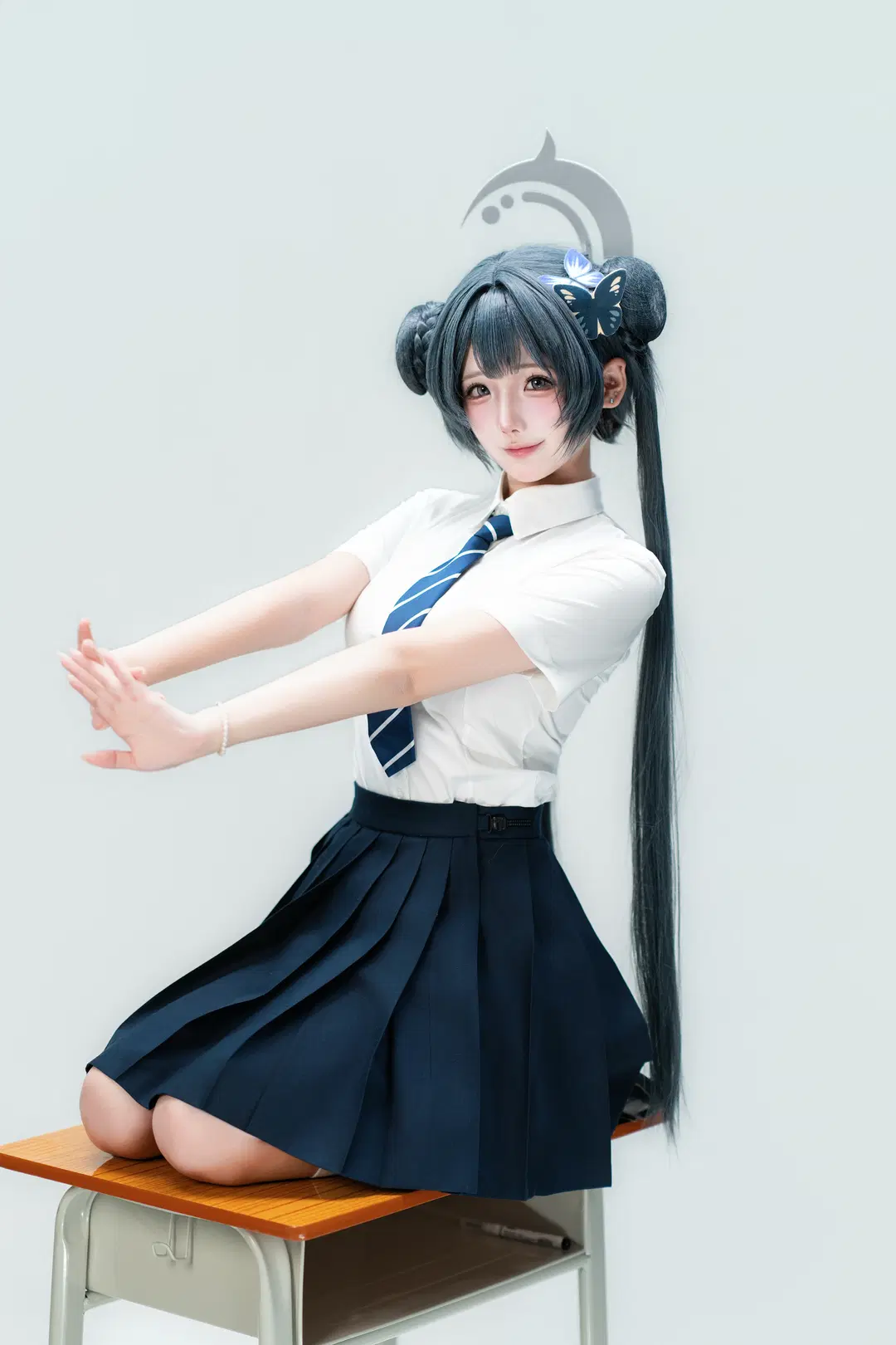 【龙华妃咲cos】蔚蓝档案JK制服造型正片 - L同学不好好努力 - 第7张