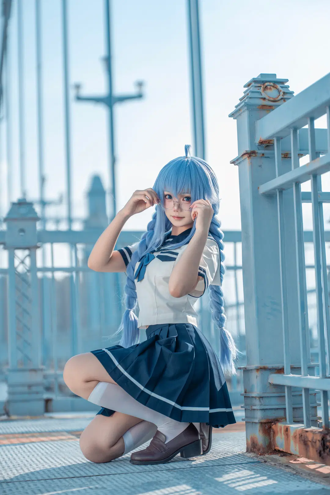 【洛琪希cos】无职转生里的JK制服洛琪希，武汉桥头出片记录 - L同学不好好努力 - 第3张