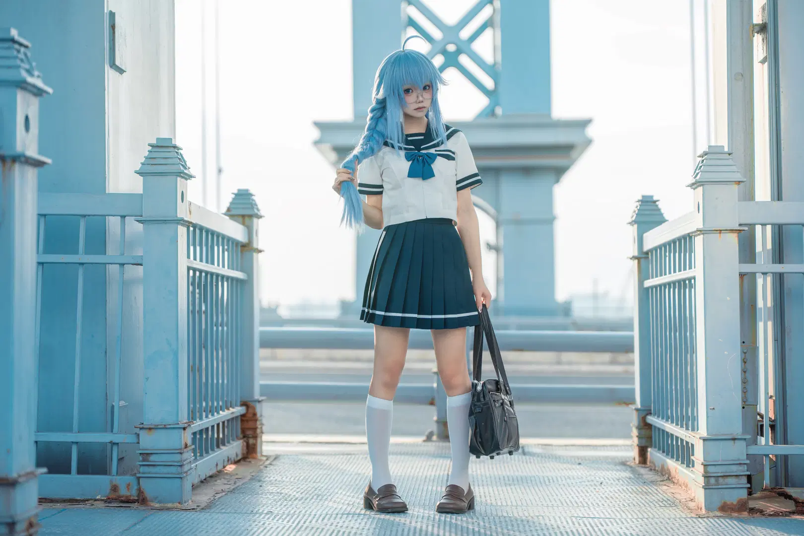 【洛琪希cos】无职转生里的JK制服洛琪希，武汉桥头出片记录 - L同学不好好努力 - 第4张