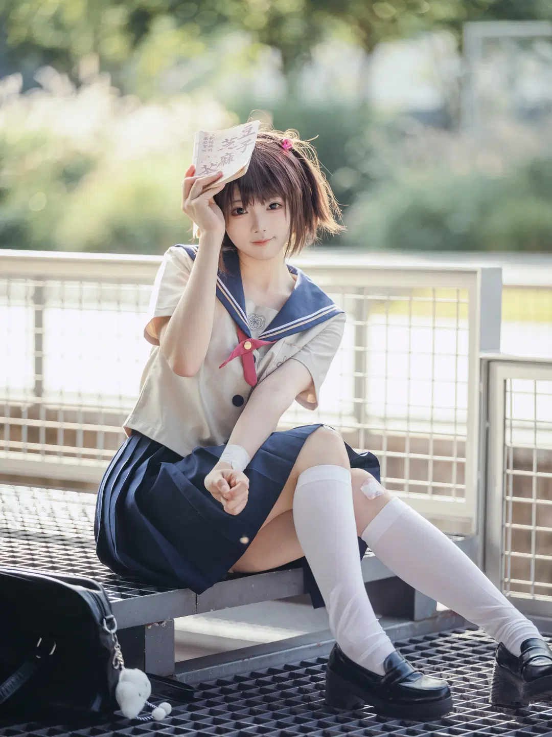 JK制服, 白丝, 日系写真, 青春猪头少年, 徐汇滨江