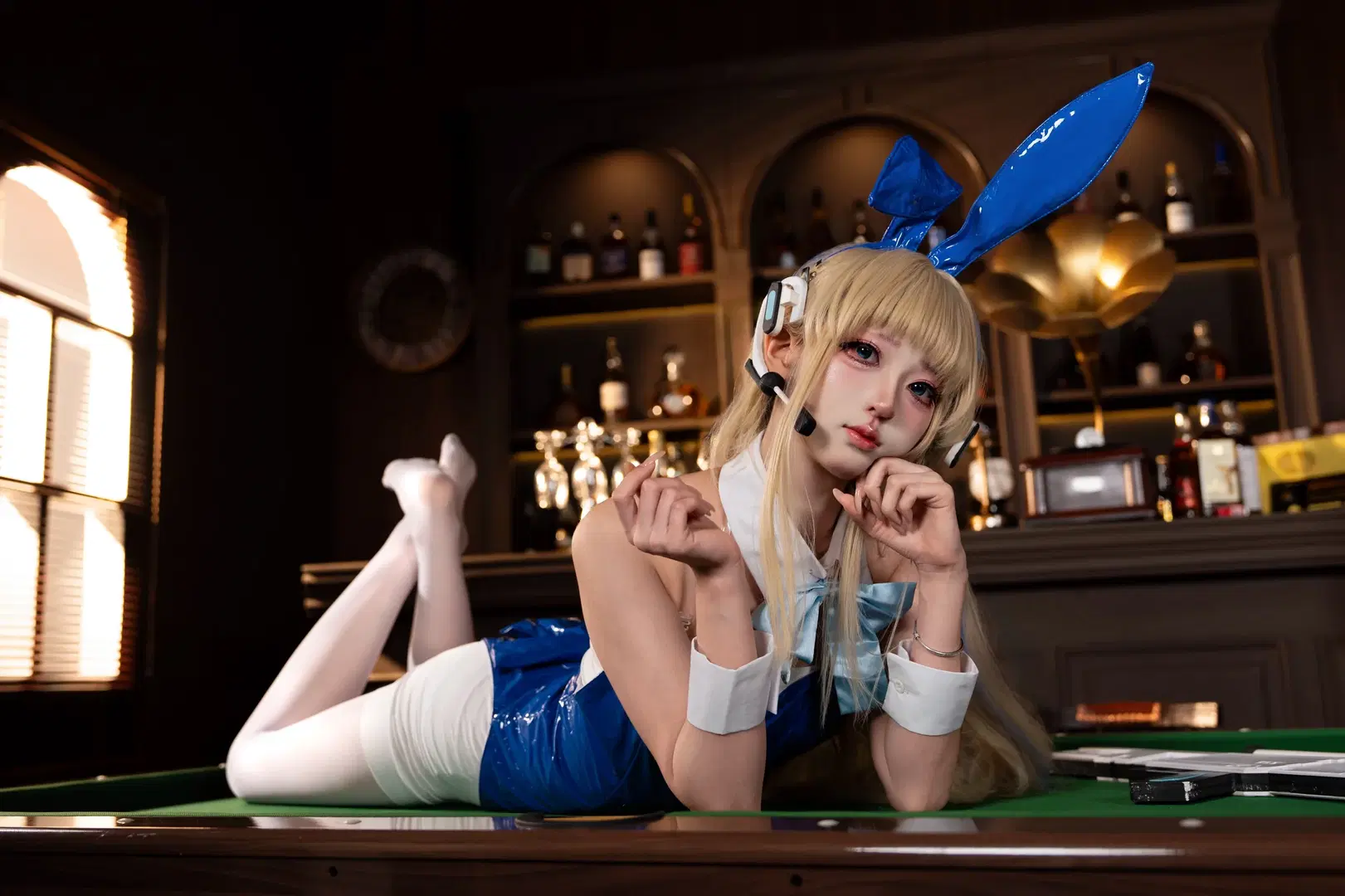 【飛鳥馬トキ コスプレ】レトロバーに佇むエナメルバニーガール - Calvin_Zhou - 4枚目