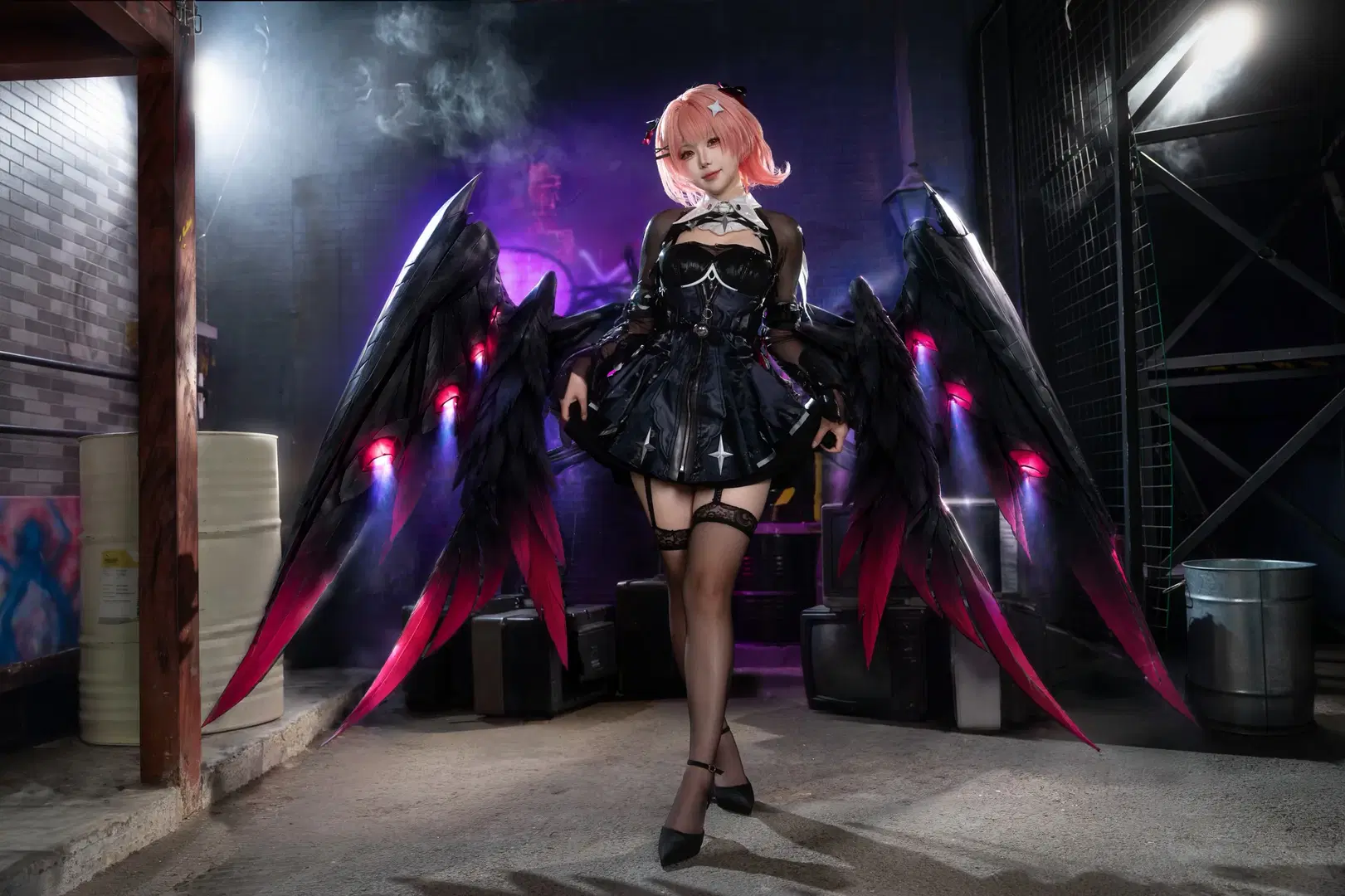 绝区零, cosplay, 暗黑哥特风, 蕾米埃尔cos, 黑色丝袜