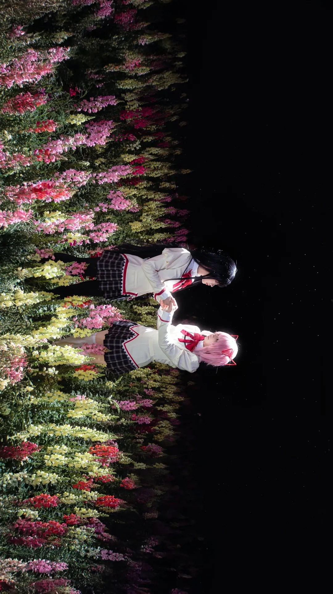 魔法少女小圆, 花海, 夜景, 黑丝, 焰圆cos - 第1张