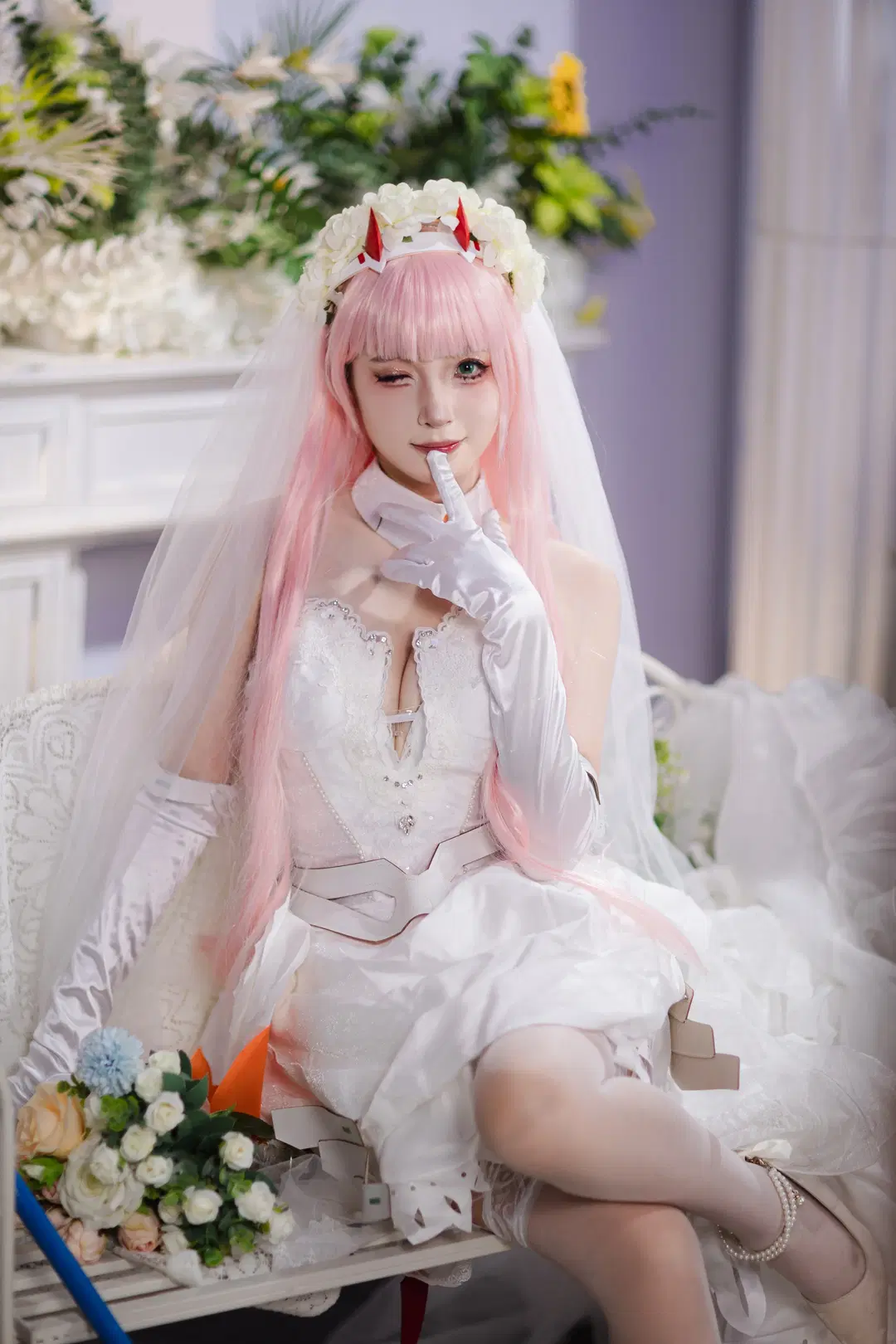【02cos】螢火蟲漫展神牛展臺的白色婚紗造型 - 云间glow - 第2張