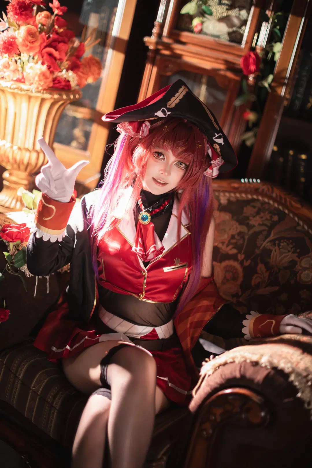 【寶鐘瑪琳cos】Vtuber船长打开神秘宝箱的复古书房正片 - 云间glow - 第10张