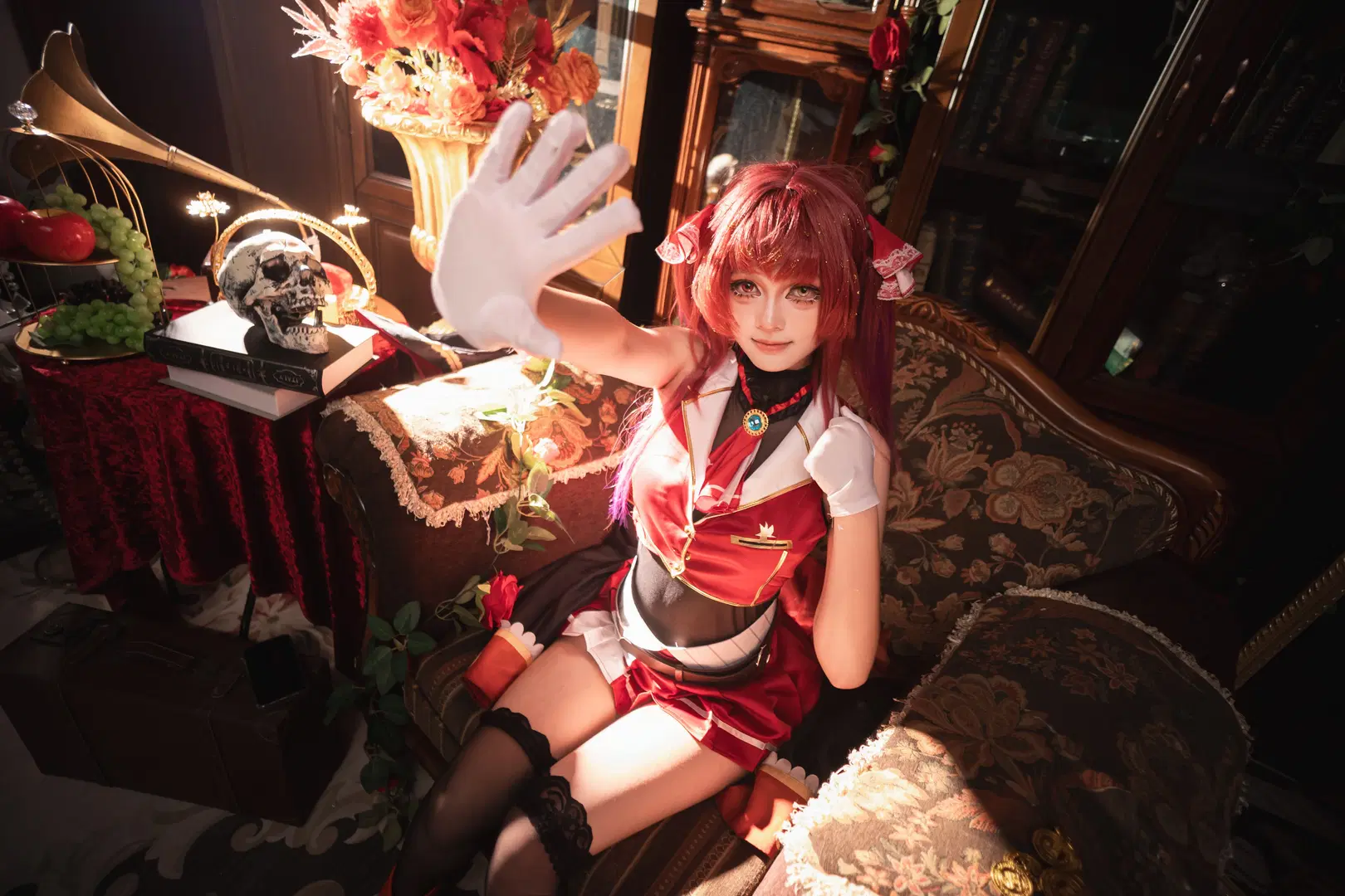 【寶鐘瑪琳cos】Vtuber船长打开神秘宝箱的复古书房正片 - 云间glow - 第8张