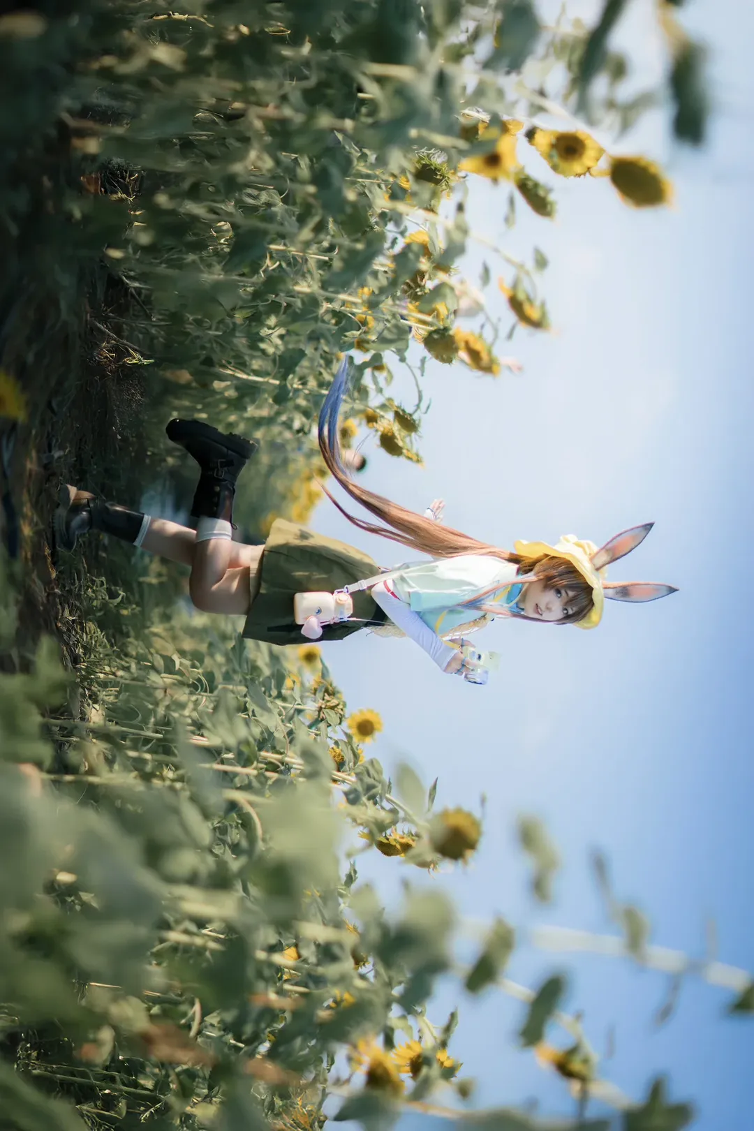 明日方舟, 阿米娅cos, 无忧梦呓, 向日葵花海, 长筒袜 - 第8张
