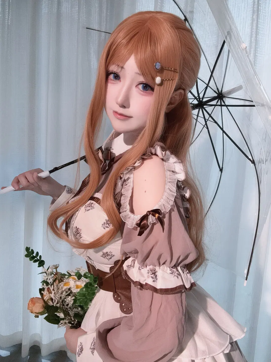 二次元cosplay, 洛丽塔洋装, 长崎素世cos, 雨天氛围感, bangdream mygo
