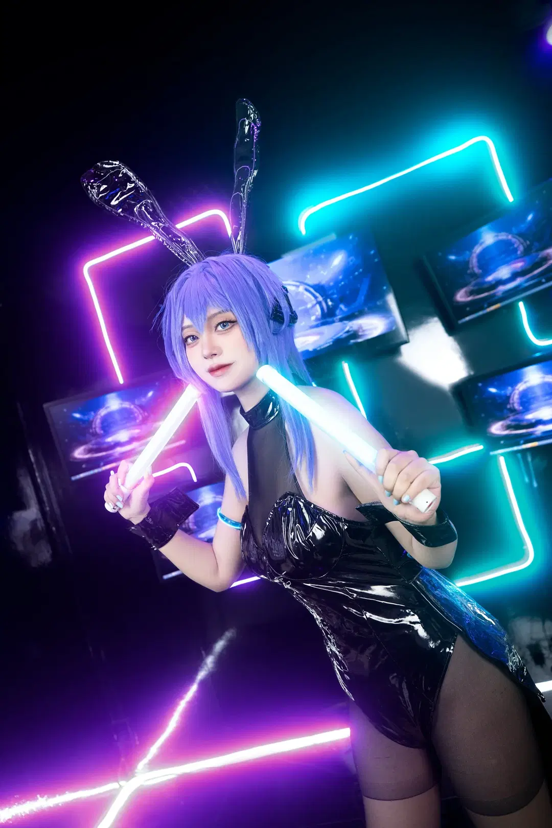 アズールレーン サイバーパンク風コスプレ、ネオンセルフ写真館での撮影記録 - 阿鹏 - 4枚目
