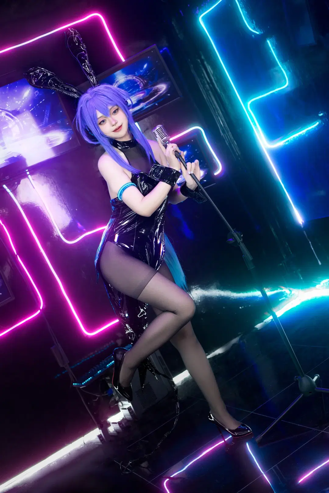 アズールレーン サイバーパンク風コスプレ、ネオンセルフ写真館での撮影記録 - 阿鹏 - 6枚目