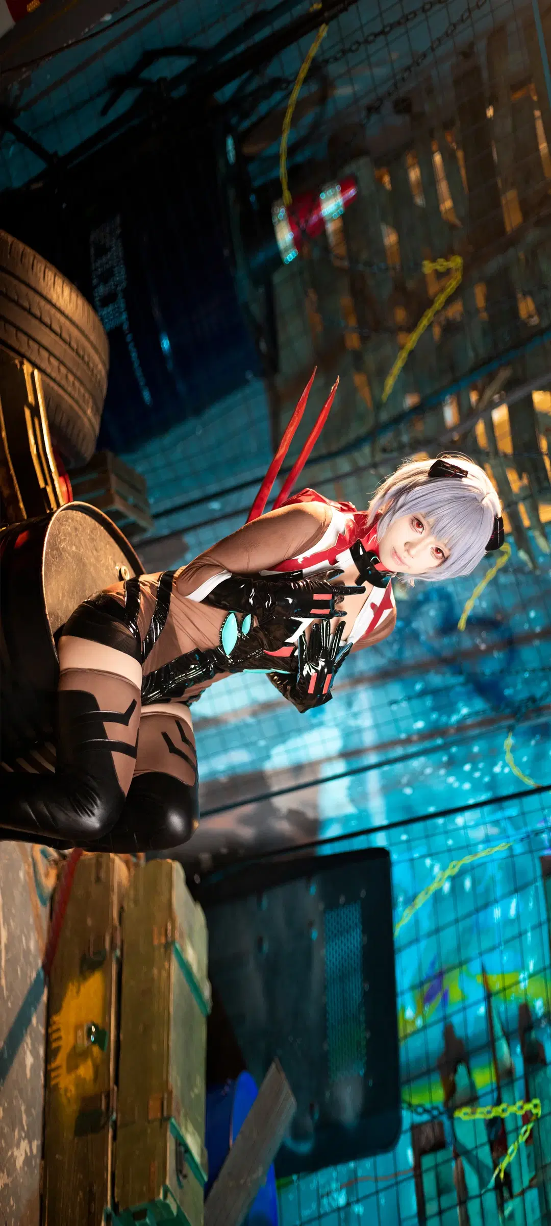 【綾波レイコスプレ】廃墟インダストリアル風セットスタジオのサイバーパンクグラビア - 阿鹏 - 6枚目