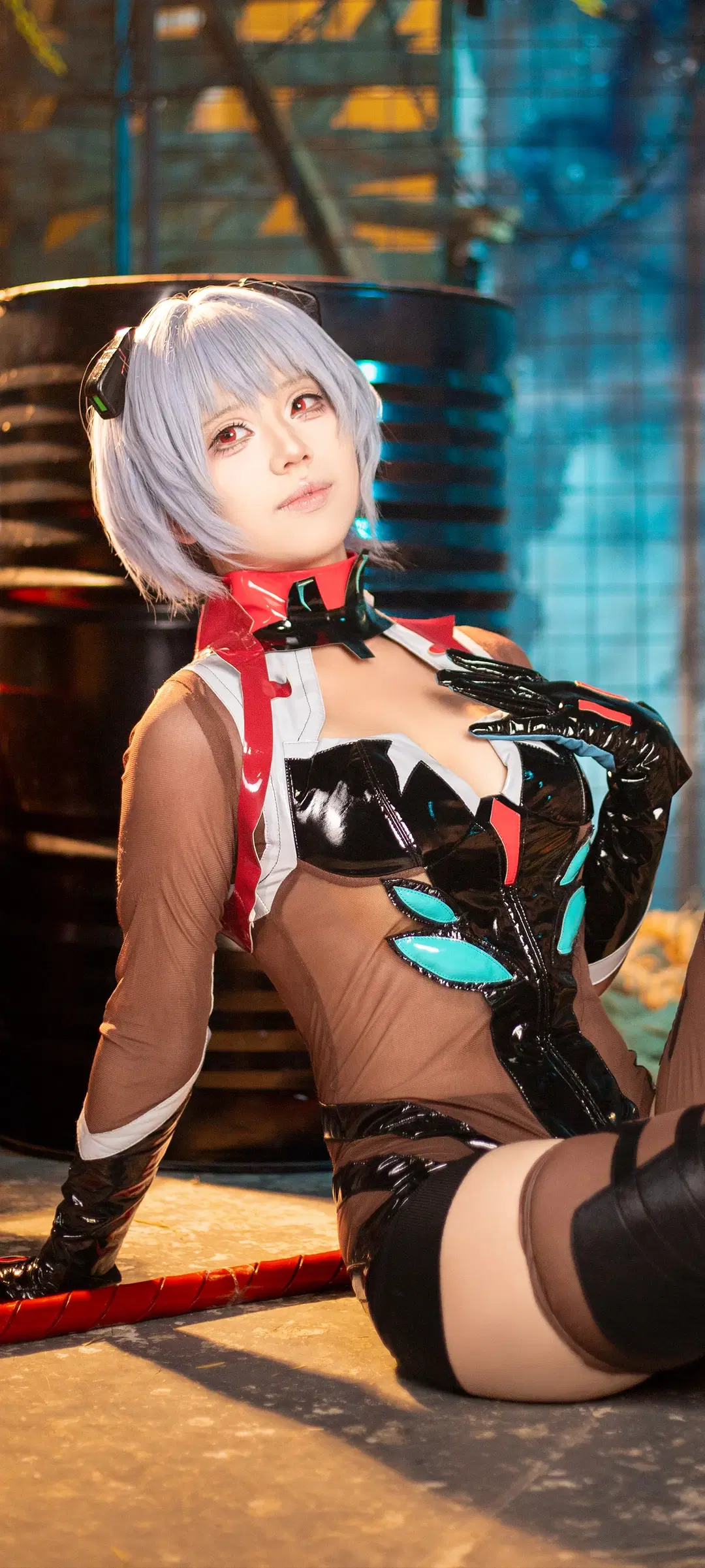 【綾波レイコスプレ】廃墟インダストリアル風セットスタジオのサイバーパンクグラビア - 阿鹏 - 9枚目