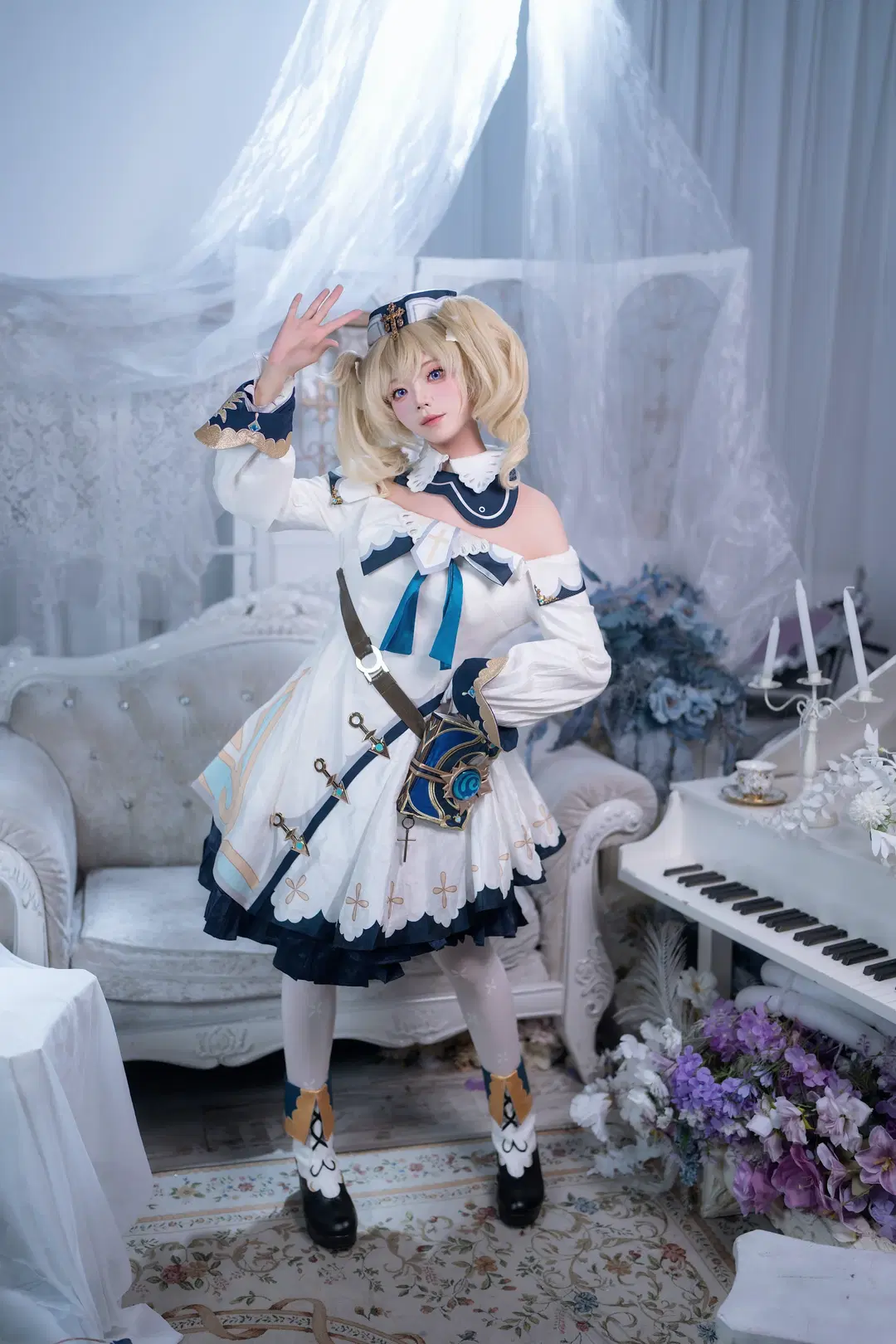 【芭芭拉cos】原神蒙德偶像的双场景生日写真 - 玛哈布芙达音 - 第6张