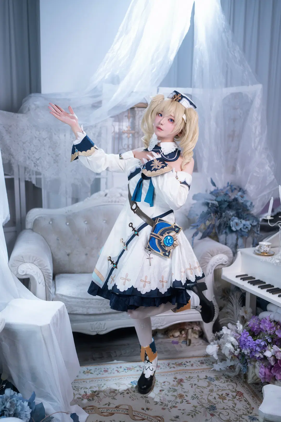 【芭芭拉cos】原神蒙德偶像的双场景生日写真 - 玛哈布芙达音 - 第7张