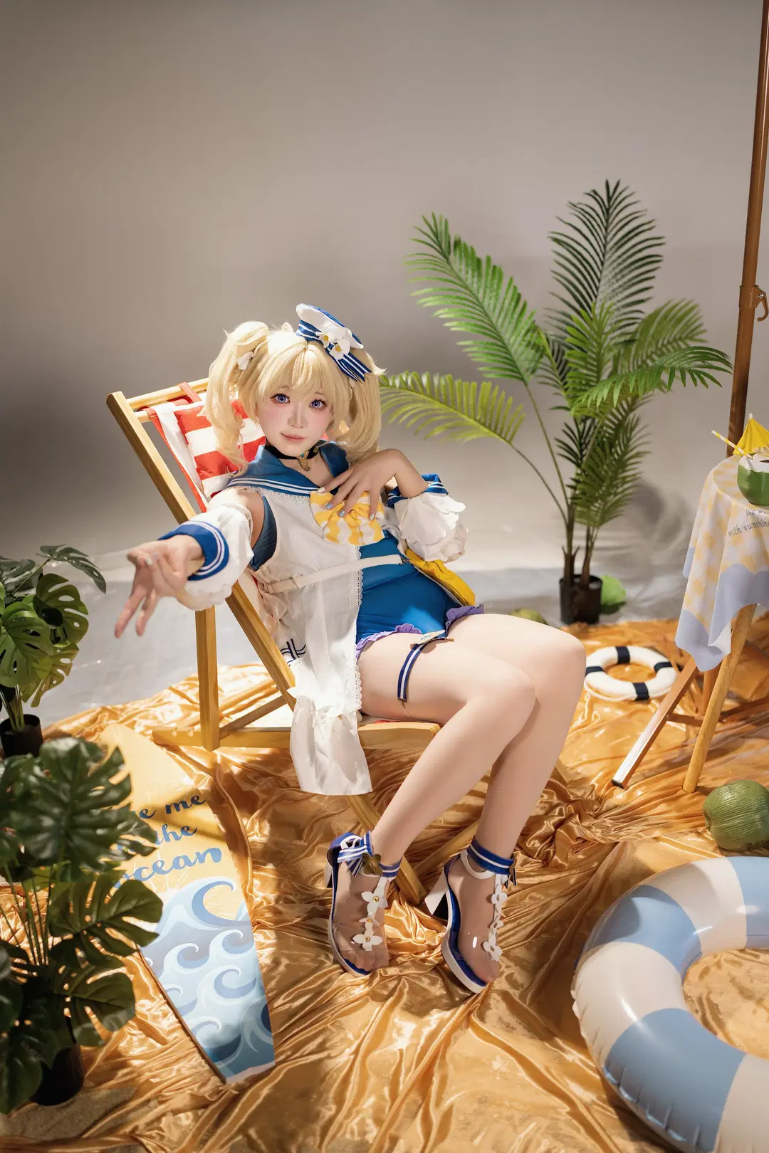 原神, 芭芭拉cos, 二次元cos, 白丝, 生日写真