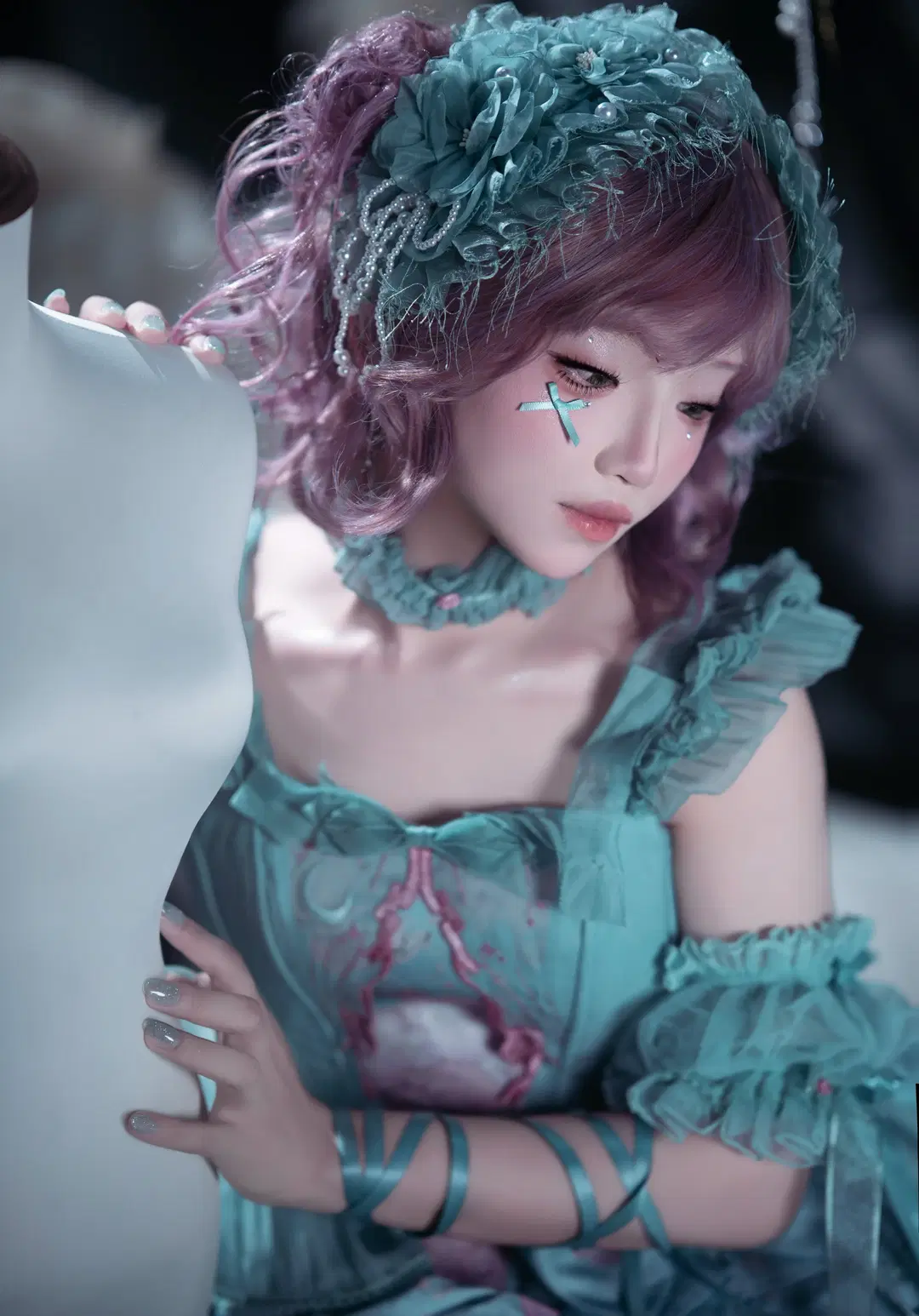 失梦乐园Lolita洋装摄影，青蓝色的梦幻人偶 - 玛哈布芙达音 - 第2张