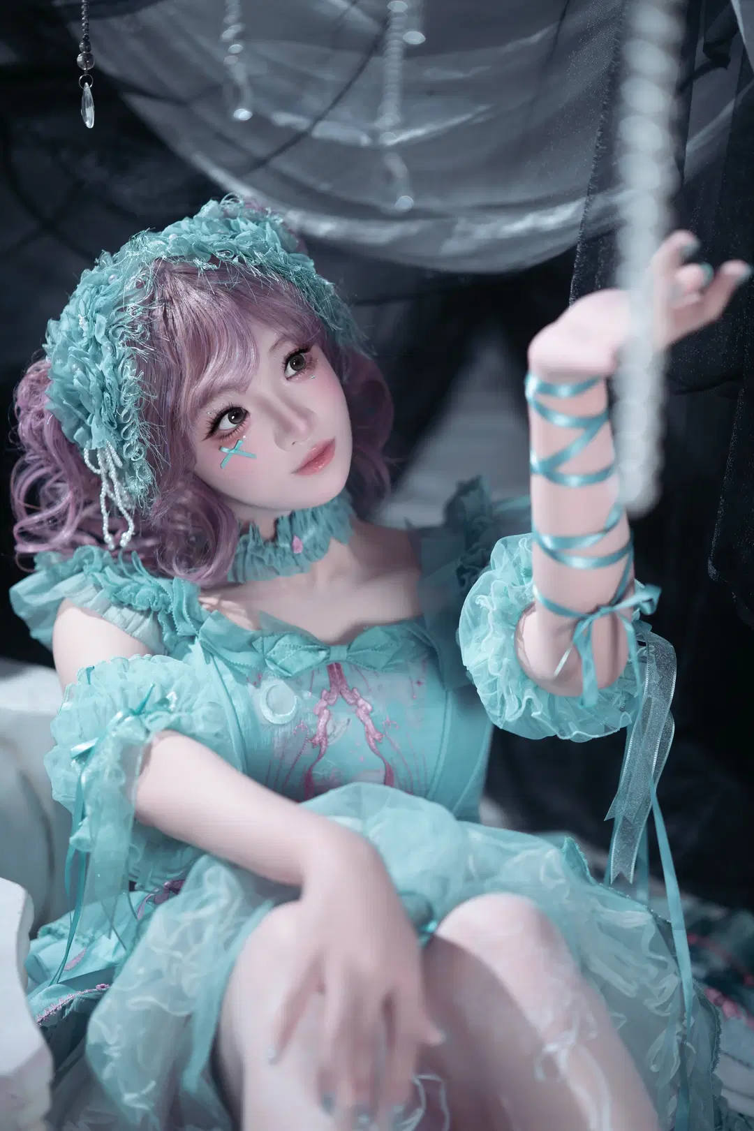 失梦乐园Lolita洋装摄影，青蓝色的梦幻人偶 - 玛哈布芙达音 - 第4张