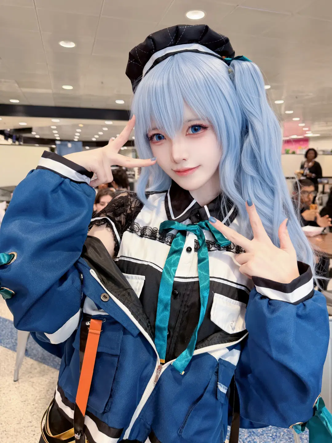 漫展返图, 蓝发双马尾, hololive, 星街彗星cos, 虚拟主播cosplay