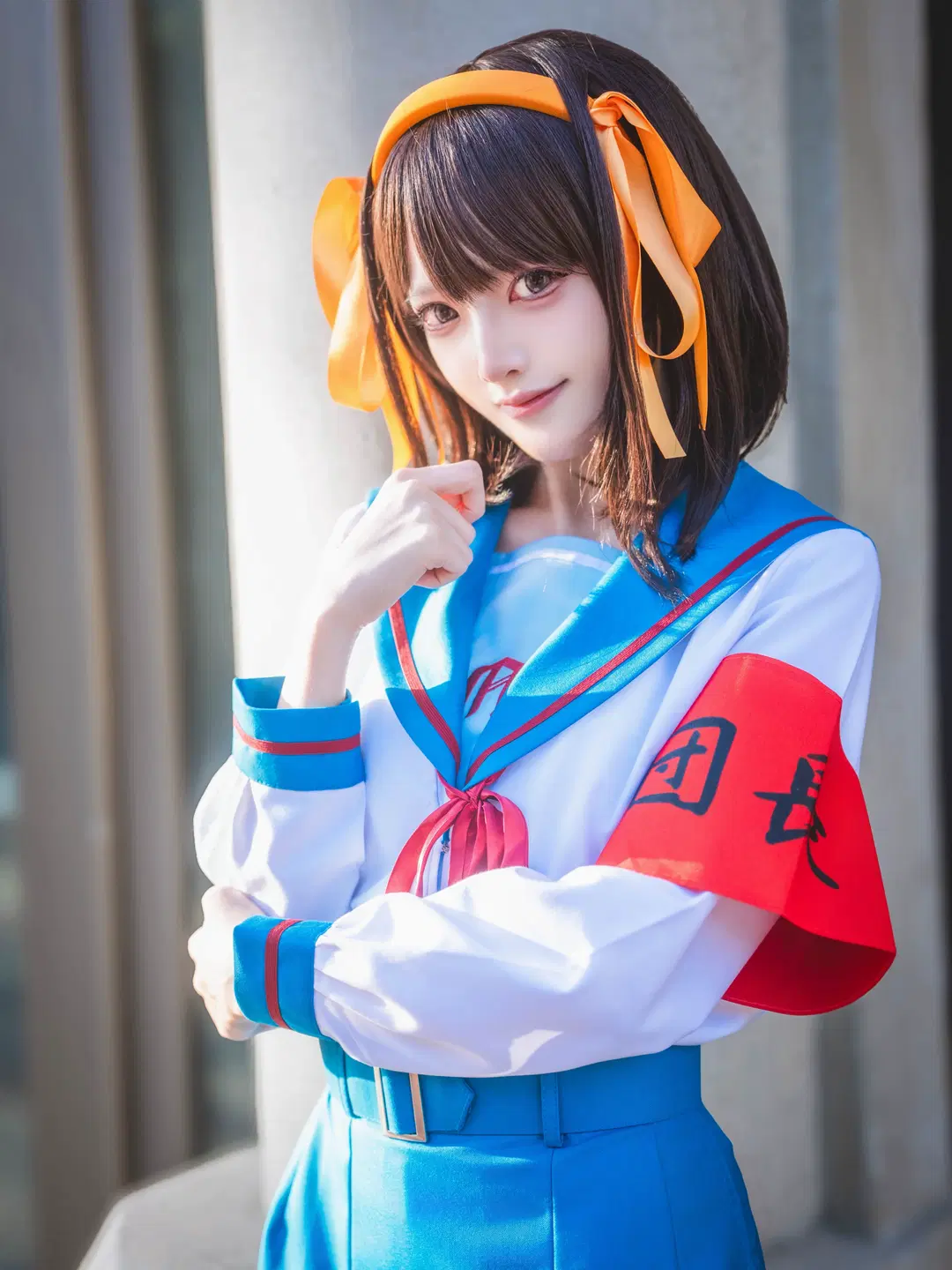 [Haruhi Suzumiya cosplay] North High Uniform and Red Armband Kick Off the August Routine by 汐纸纸 - Image 2